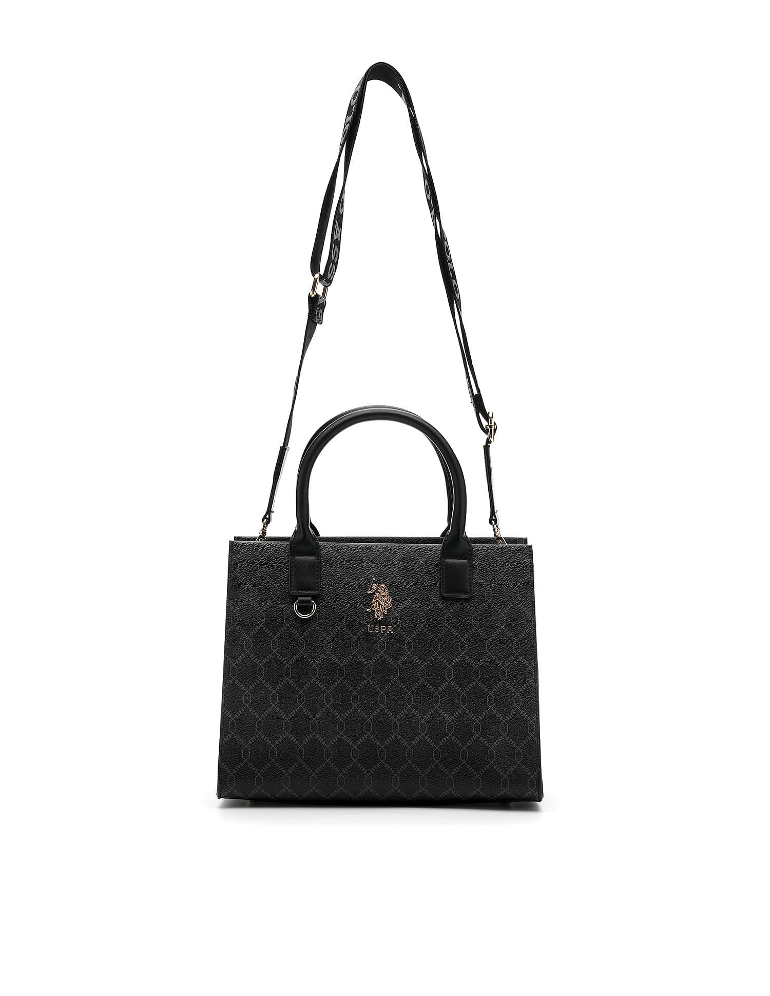 U.S. Polo Assn. Scarlet Monogram Tote Handbag