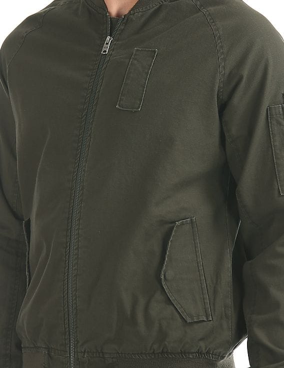 Buy Aeropostale Cotton Solid Bomber Jacket - NNNOW.com