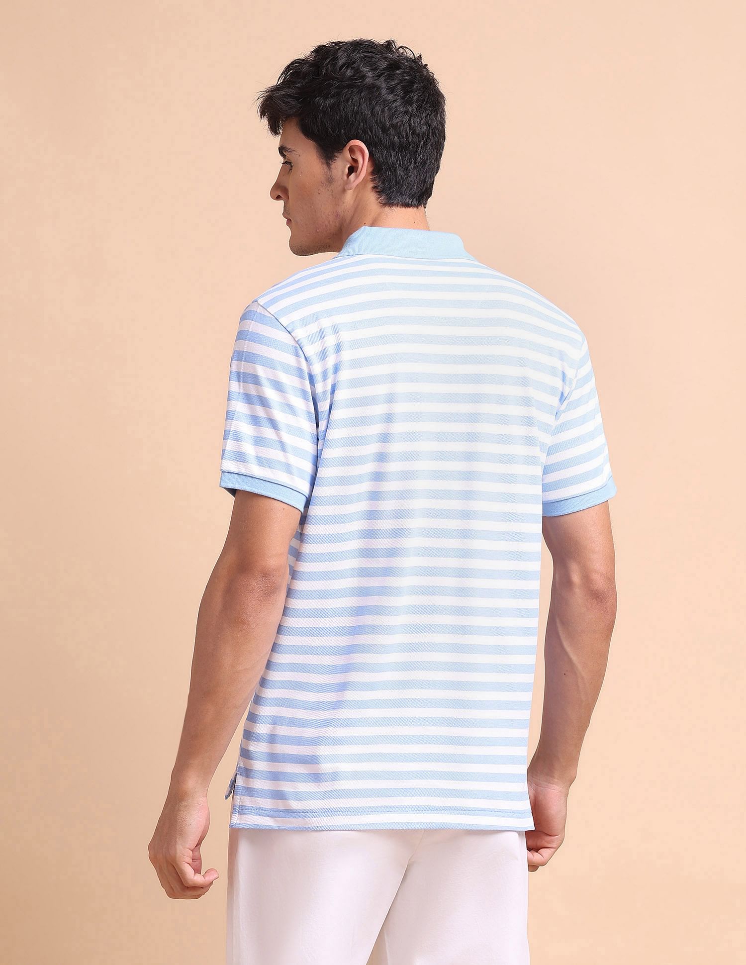 U.S. Polo Assn. Horizontal Striped Slim Fit Polo Shirt