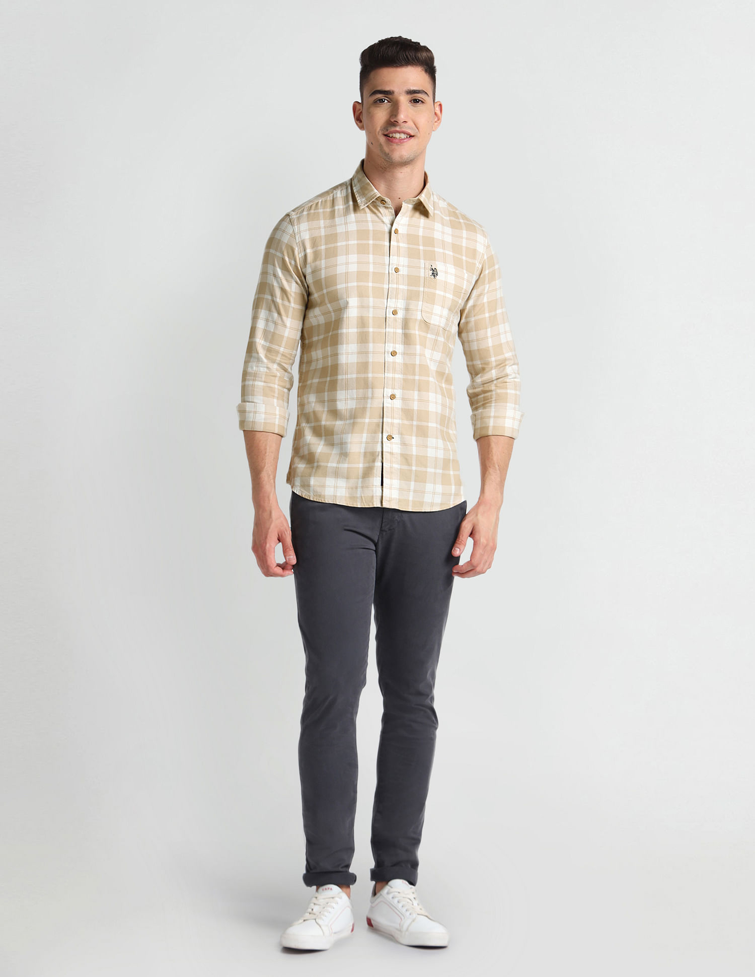 U.S. Polo Assn. Denim Co. Tartan Check Twill Shirt