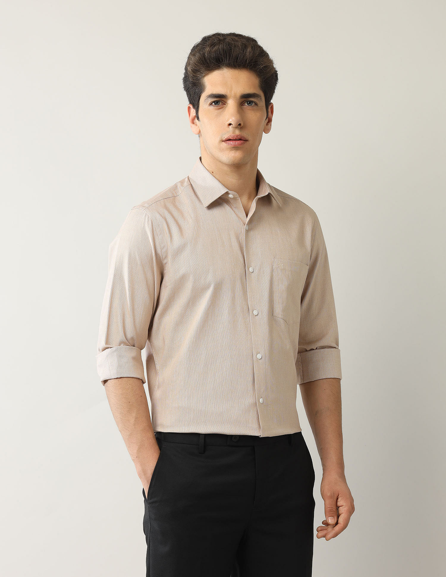 Arrow Textured Liberty Classic Fit Dobby Shirt