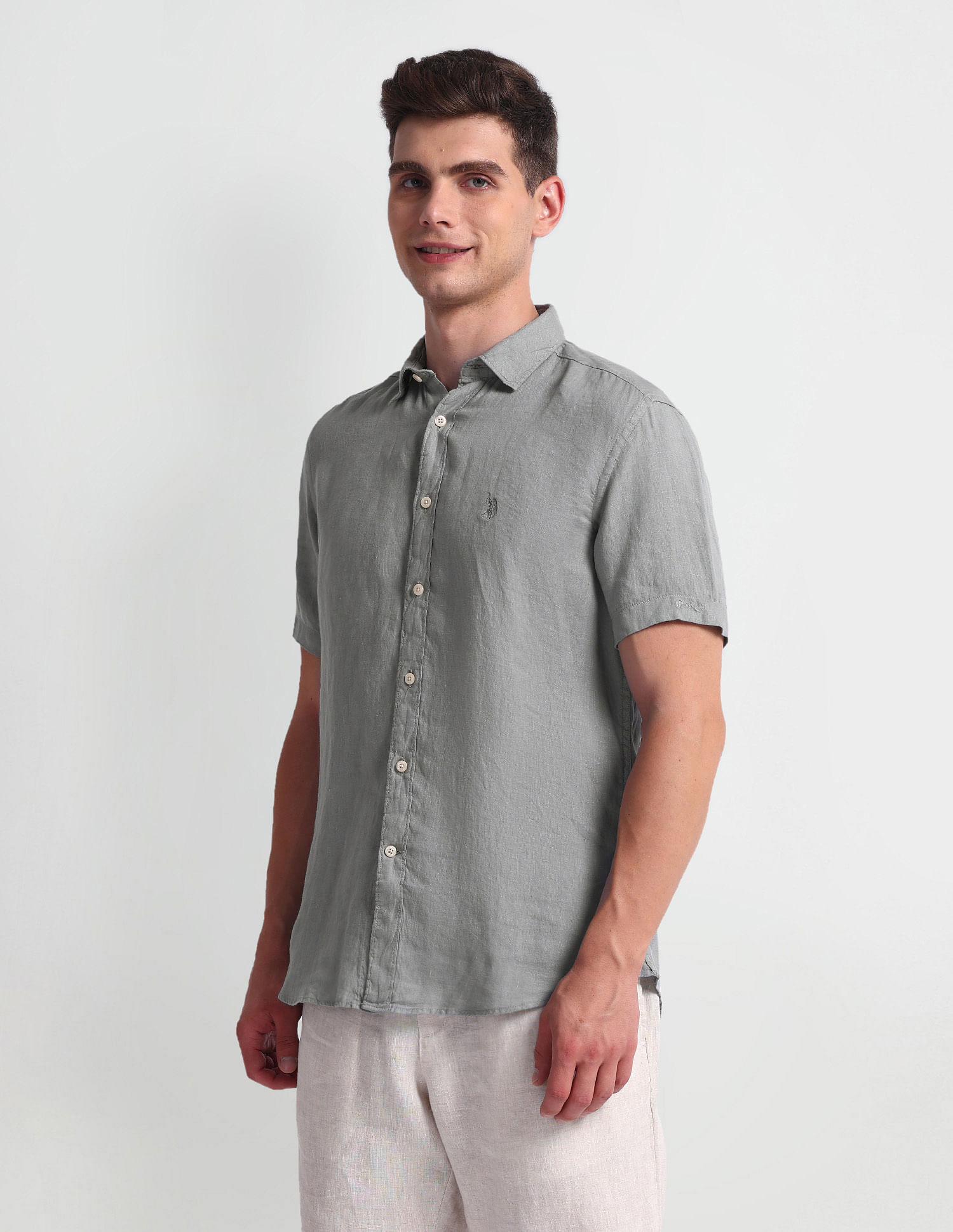 U.S. Polo Assn. Denim Co. Slim Fit Solid Shirt