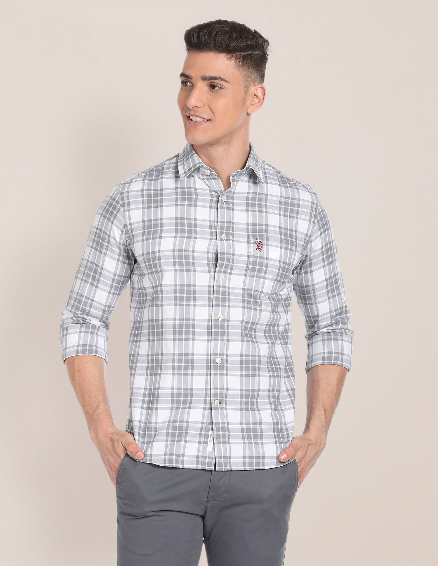 Buy U.S. Polo Assn. Premium Cotton Plaid Check Shirt 