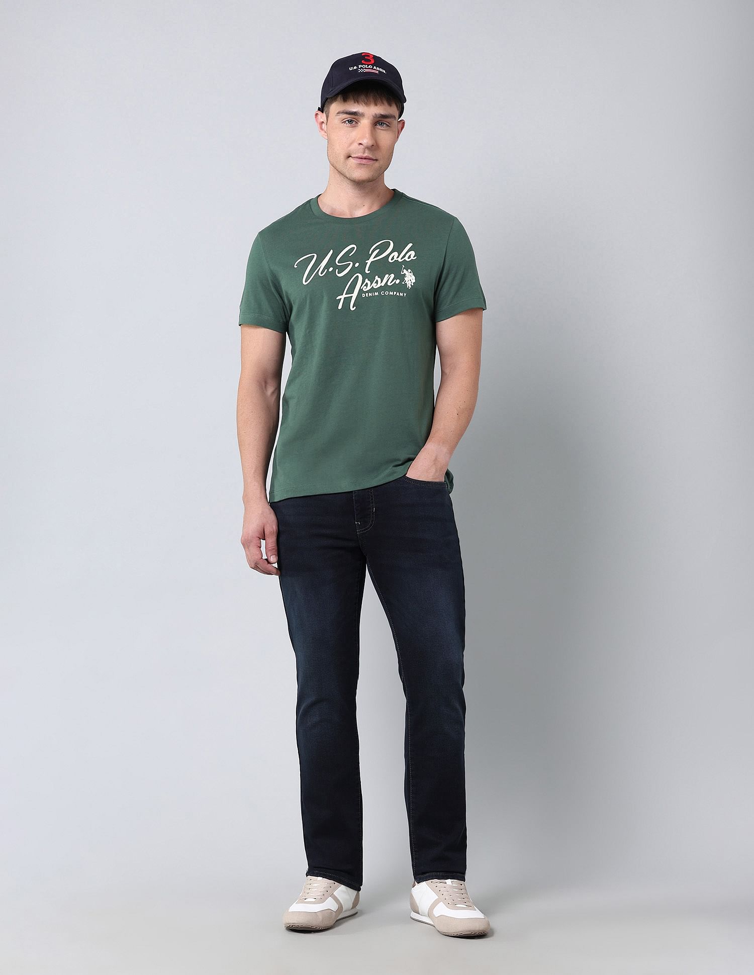 U.S. Polo Assn. Denim Co. Brand Printed Muscle Fit Americana T-Shirt