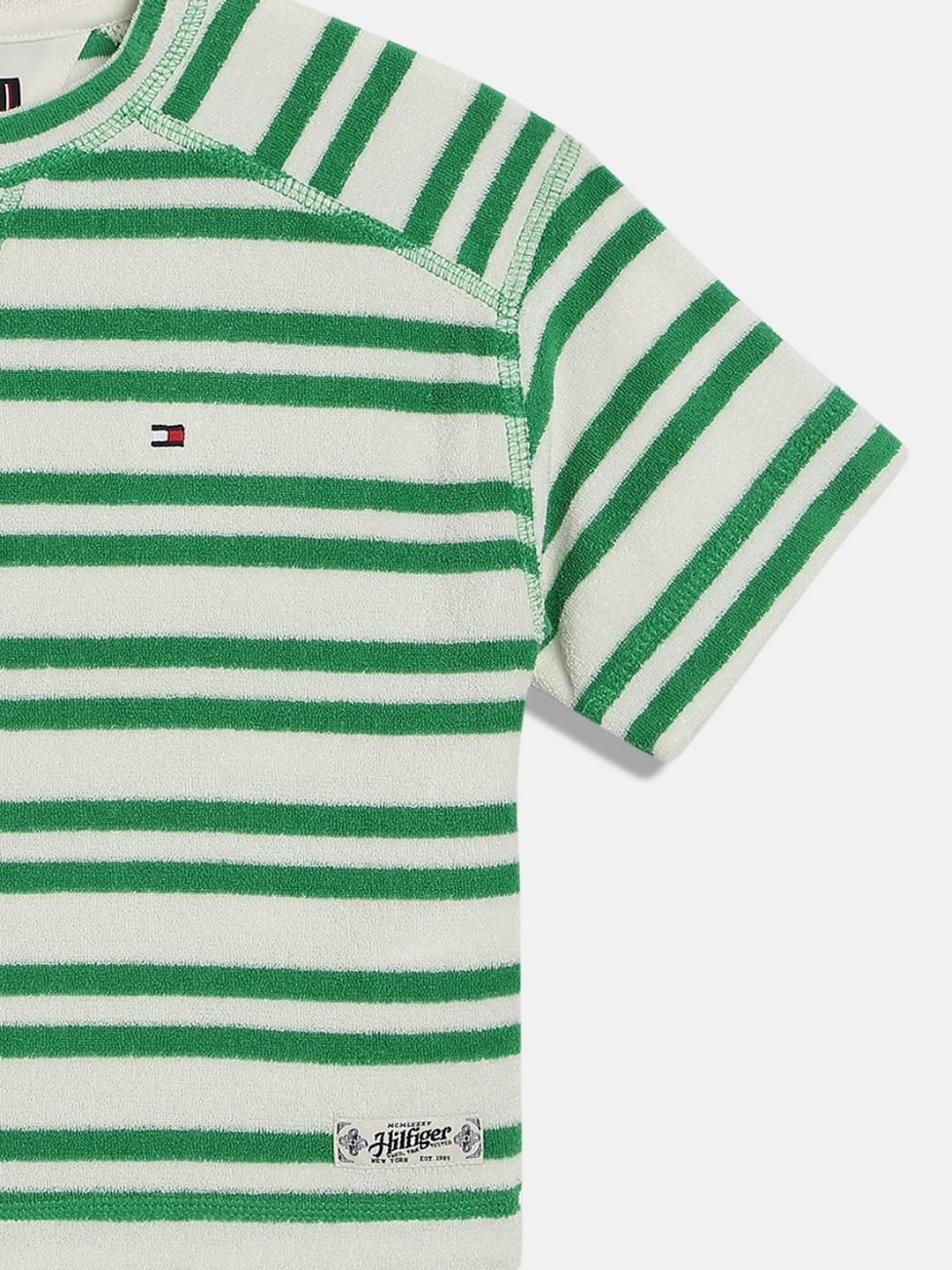 Tommy Hilfiger Kids Boys Striped Regular-Fit Cotton T-Shirts