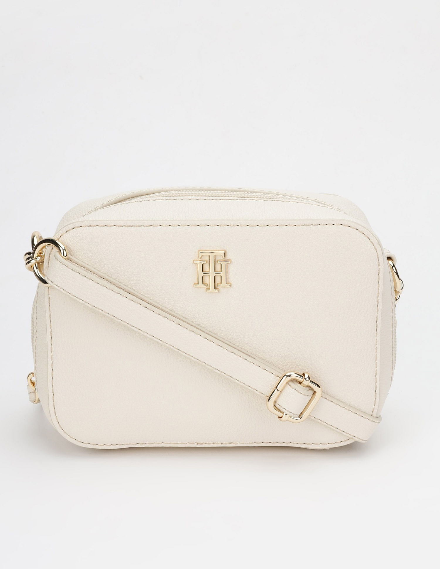 Tommy Hilfiger Solid Beige Pu Sling Bag