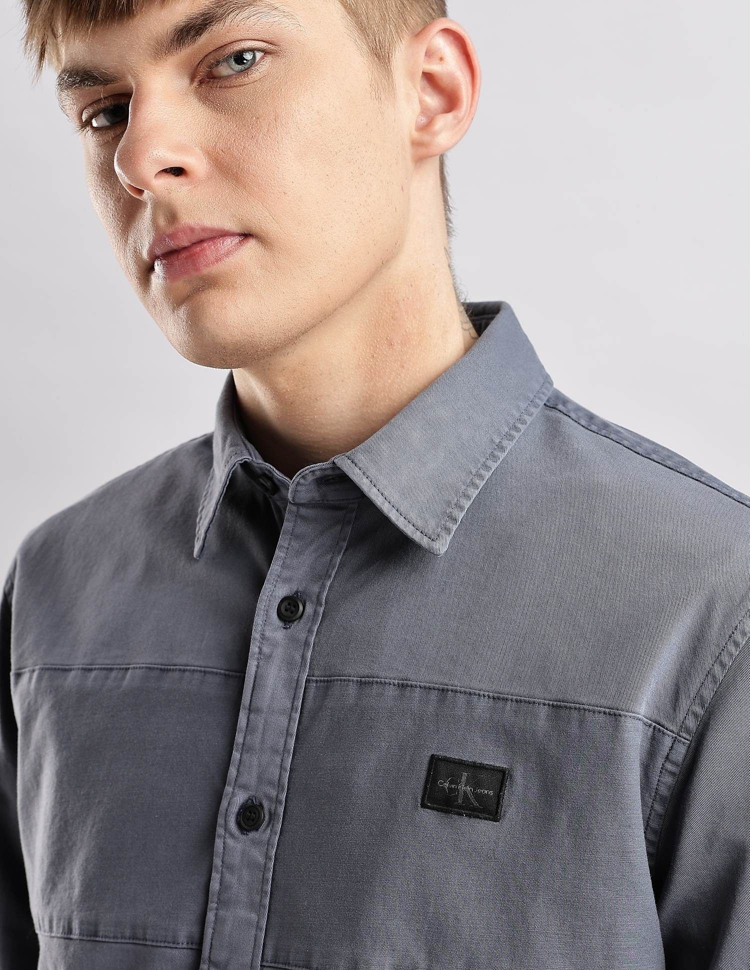 Calvin Klein Jeans Solid Slim Fit Plain Woven Shirt