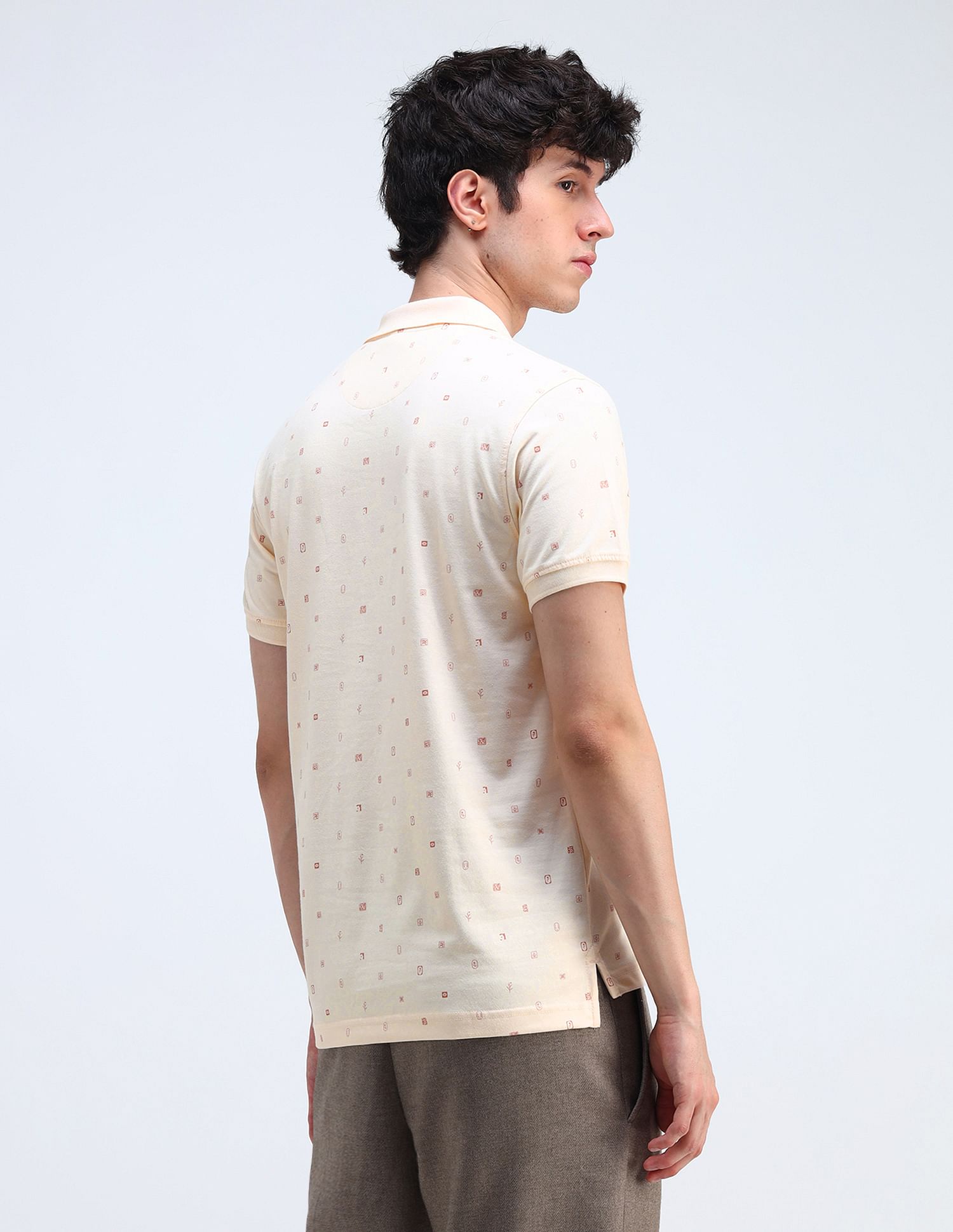Flying Machine Printed Regular Fit Polo Shirt