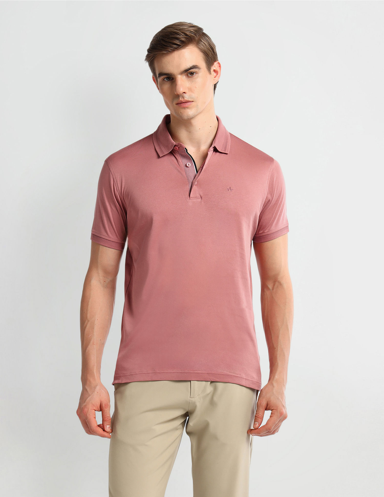 Arrow Solid Cotton Polo Shirt