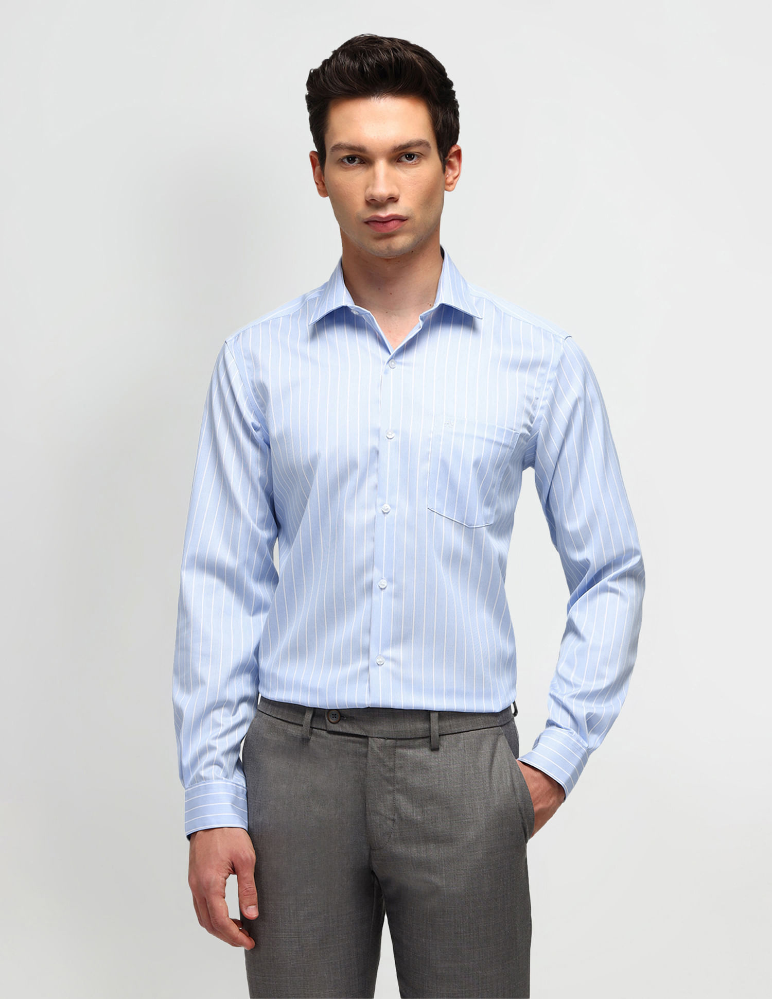 Arrow Slim Fit Vertical Striped Shirt