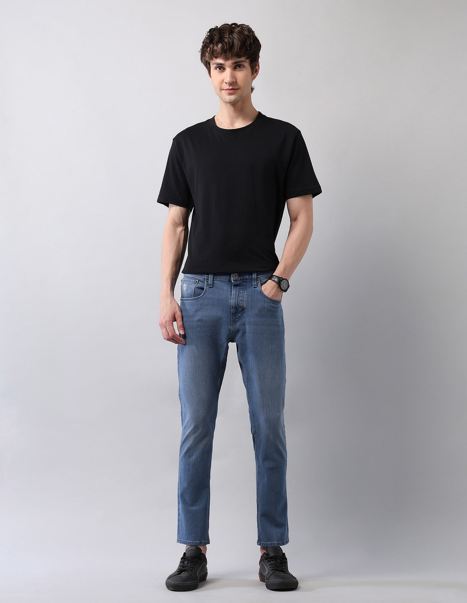U.S. Polo Assn. Denim Co. Bi Stretch Authentic Henry Tapered Fit Jeans