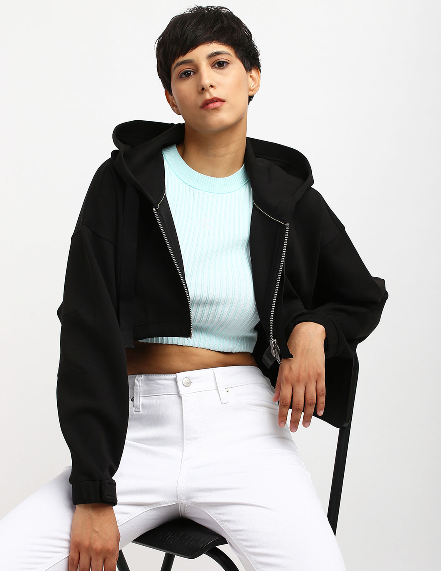 Calvin Klein Double Knit Hooded Sweatshirt