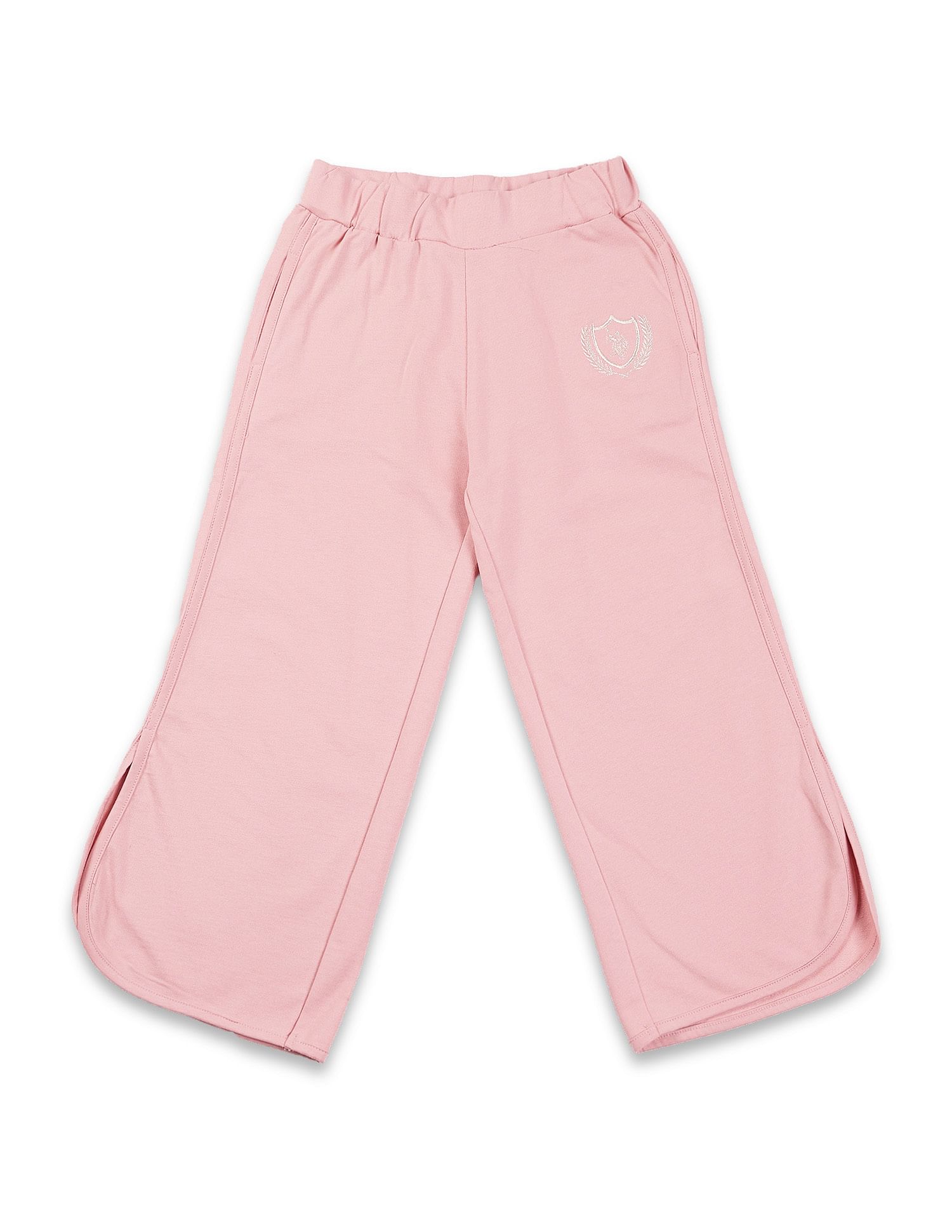U.S. Polo Assn. Kids Girls Solid Regular Fit Track Pants