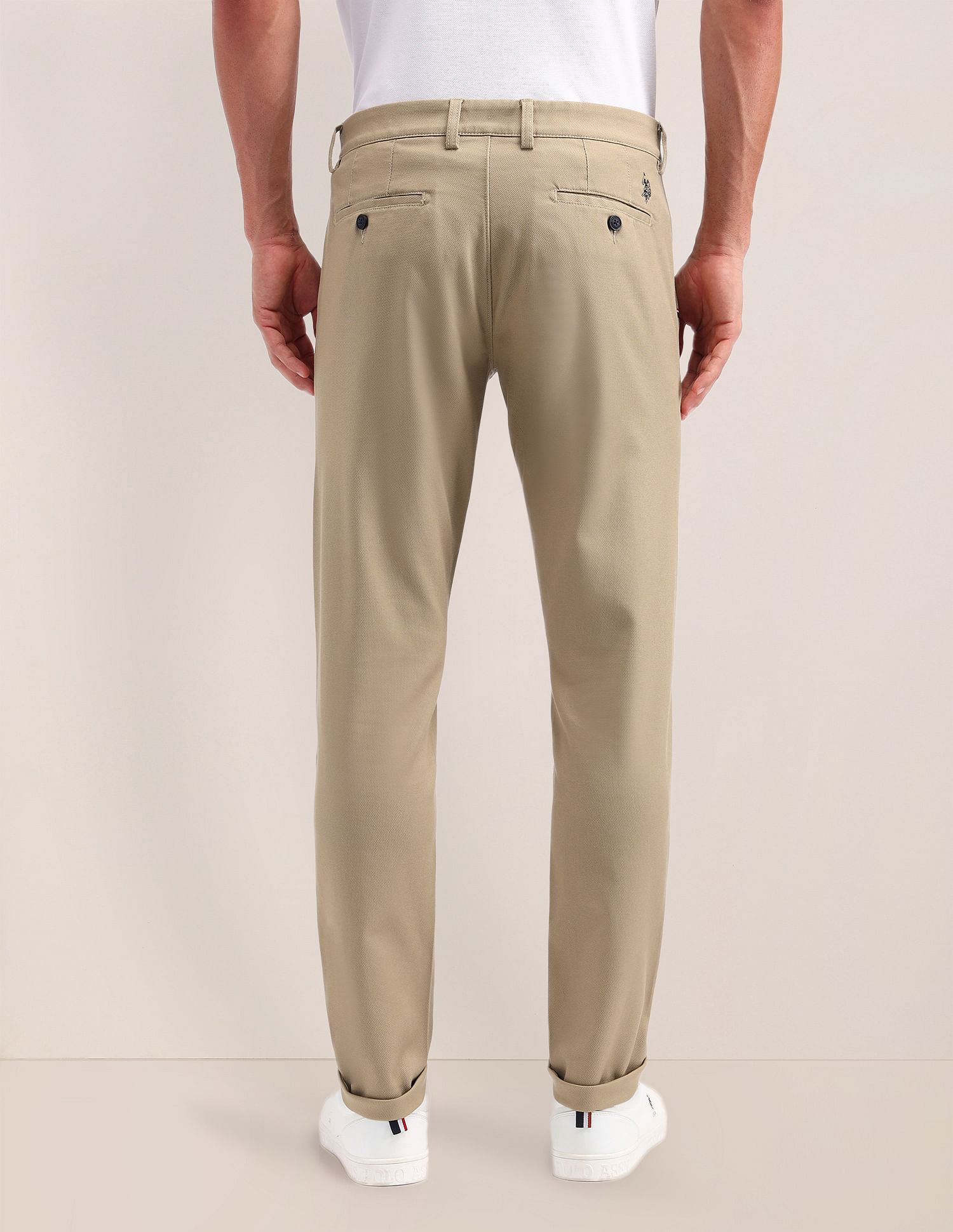 U.S. Polo Assn. Austin Slim Fit Solid Trousers