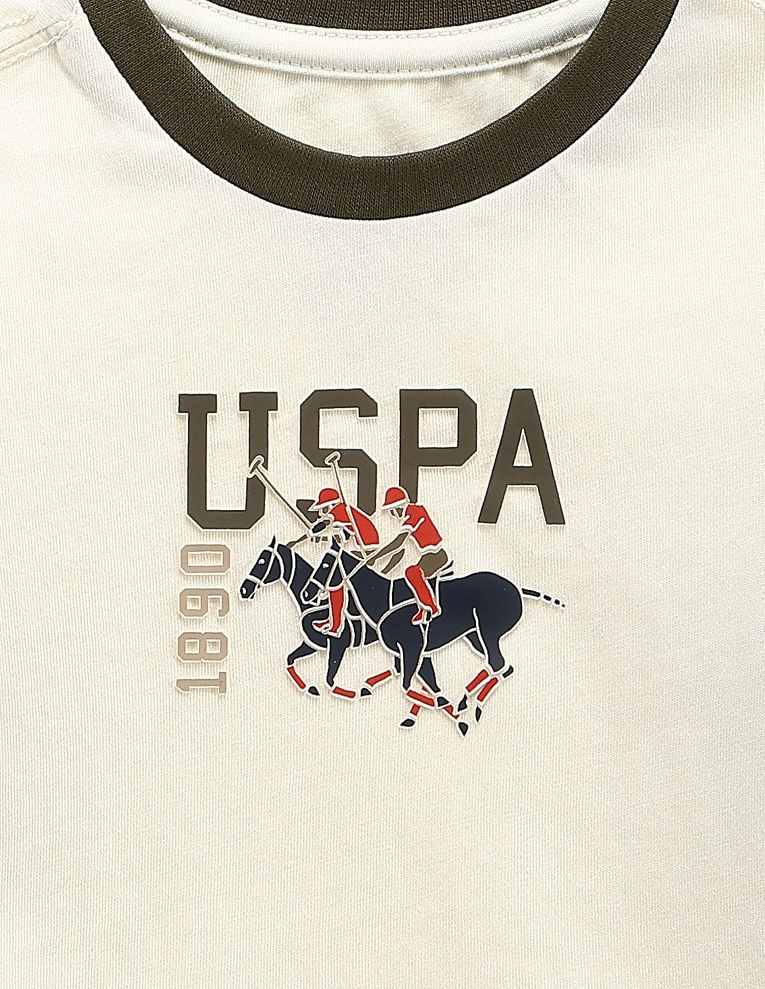 U.S. Polo Assn. Kids Boys Colour Block Cotton  T-Shirt