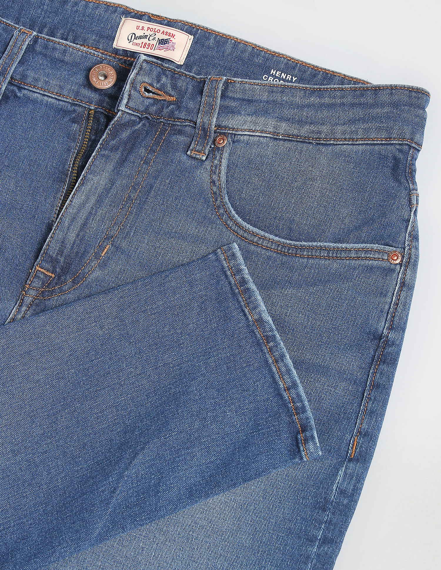 U.S. Polo Assn. Denim Co. Henry Cropped Fit Blue Jeans