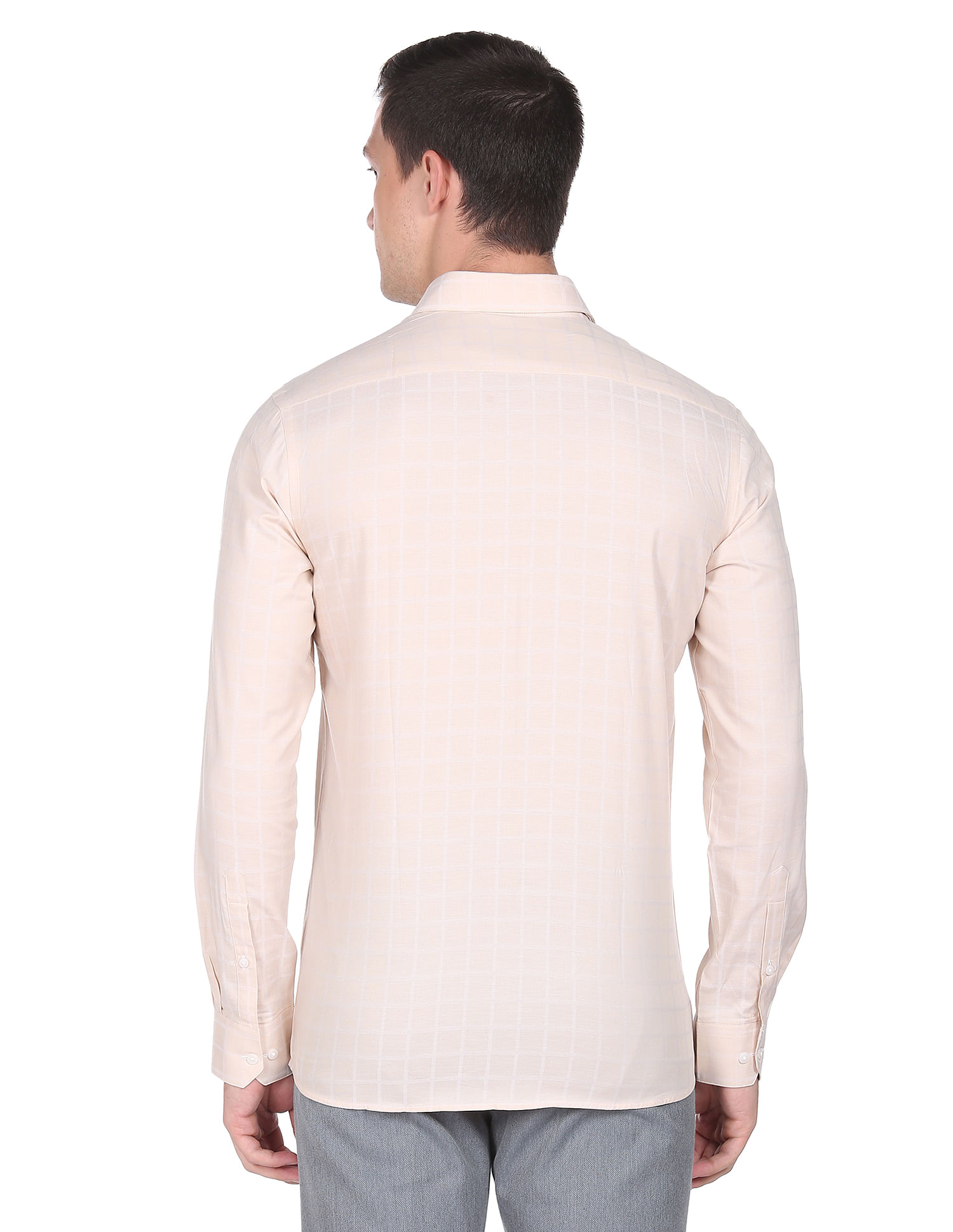Arrow Windowpane Check Cotton Shirt