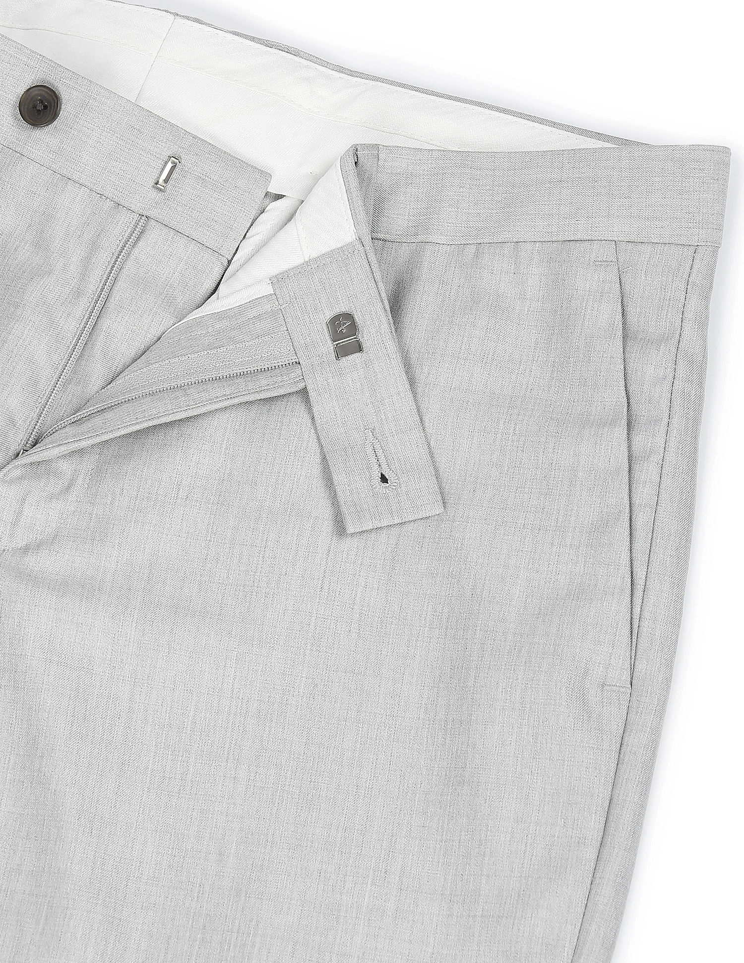 Buy Arrow Hudson Regular Fit Heathered Trousers - NNNOW.com