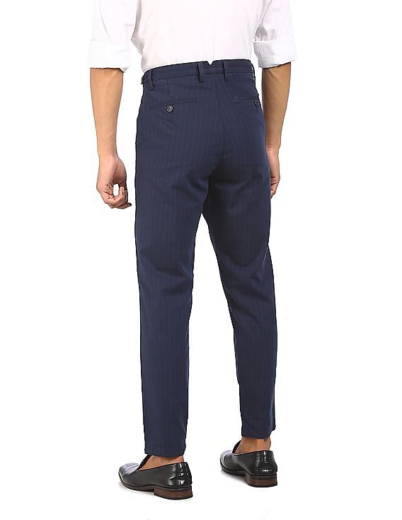 U.S. Polo Assn. Mid Rise Striped Smart Casual Trousers