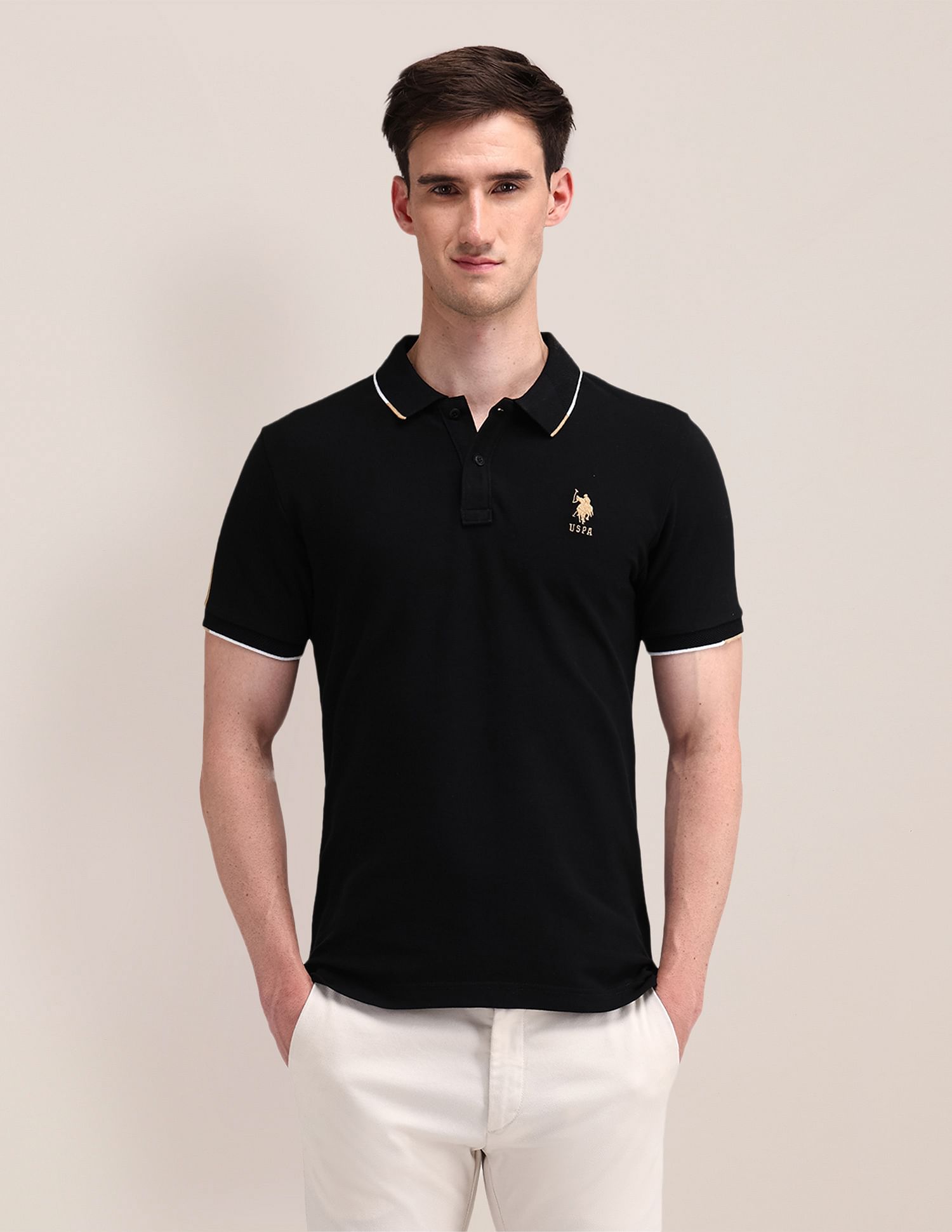 U.S. Polo Assn. Slim Fit Solid Polo Shirt