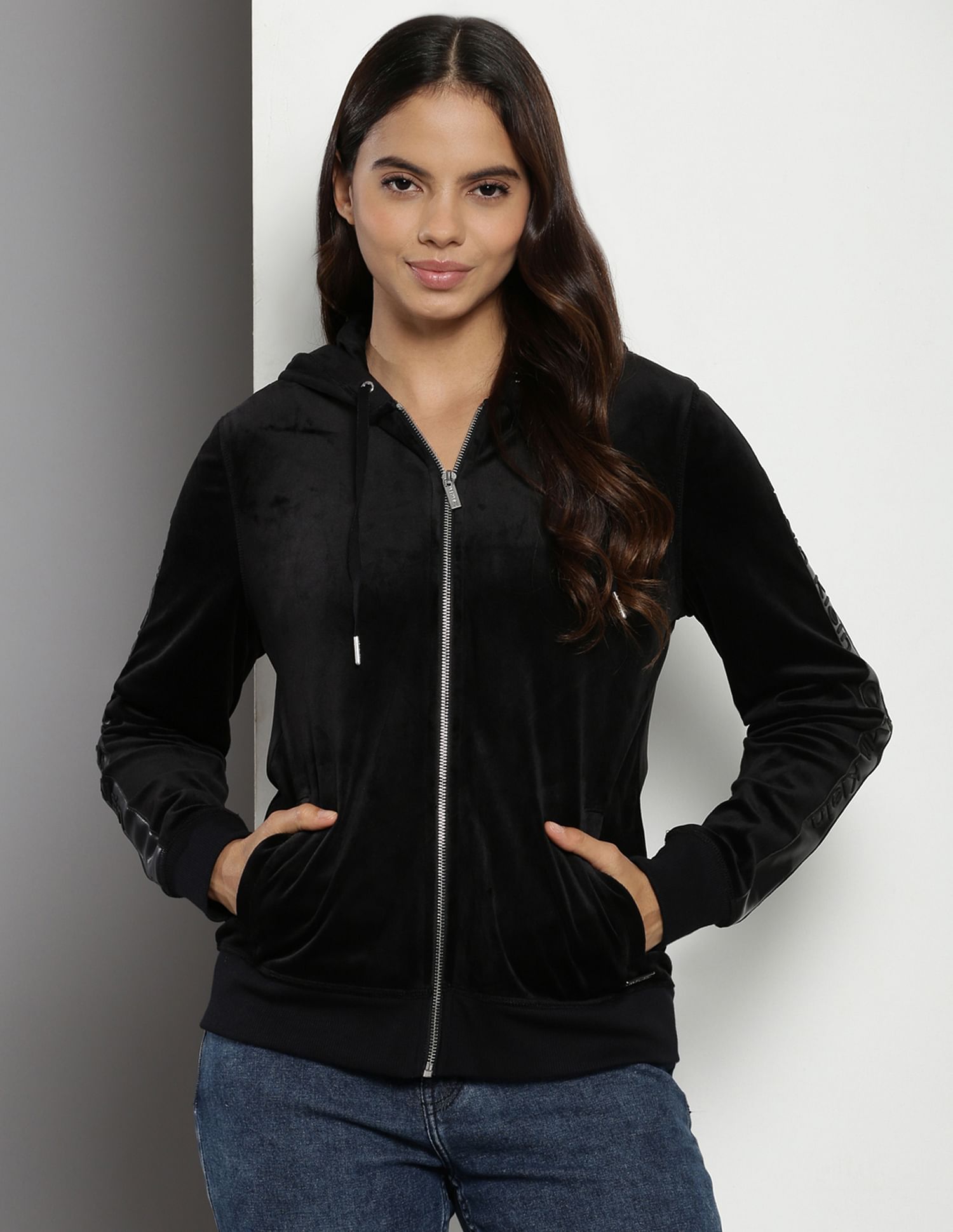 Calvin Klein Brand Tape Hooded Sweatshirt
