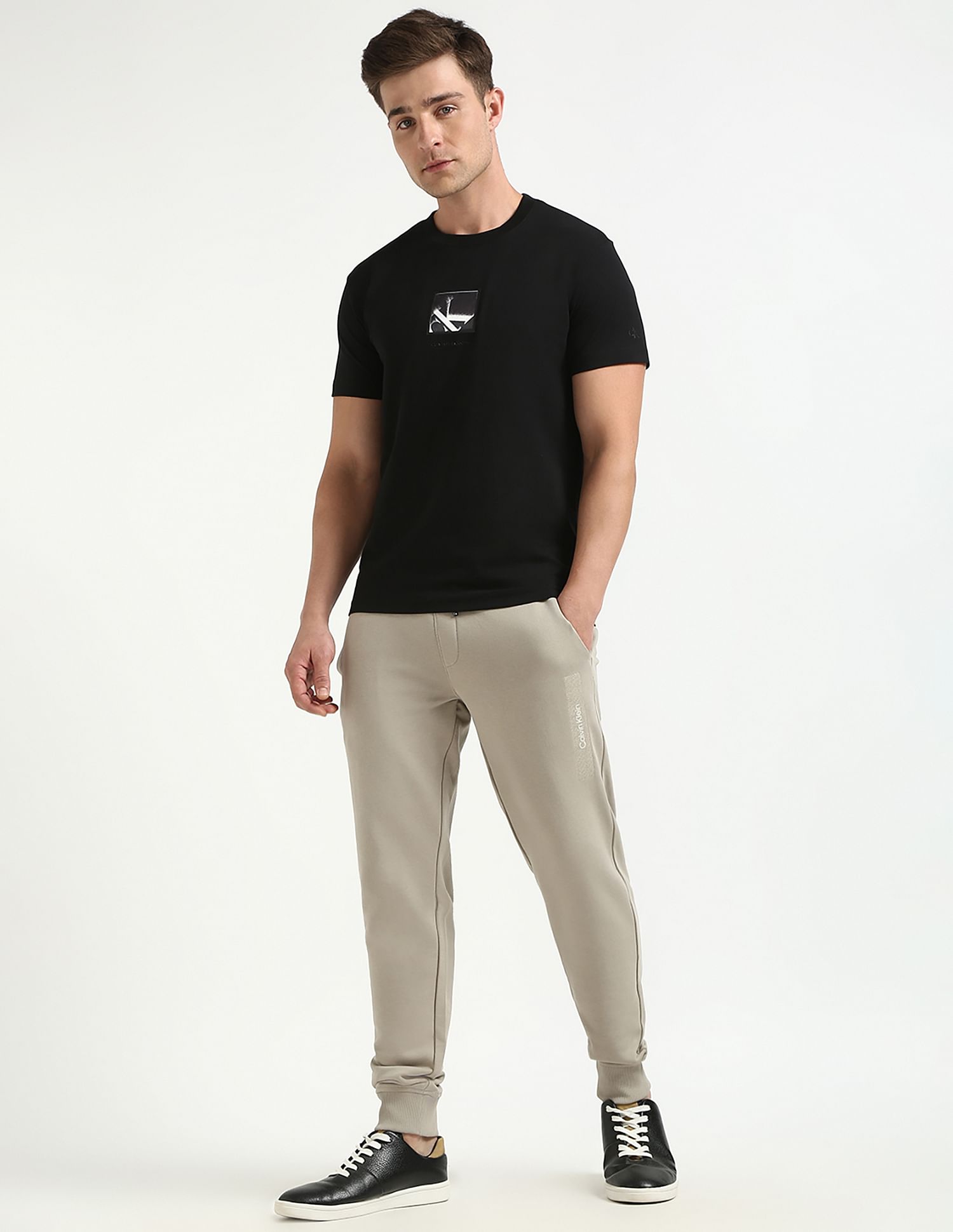 Calvin Klein Mens Black Logo T-Shirts