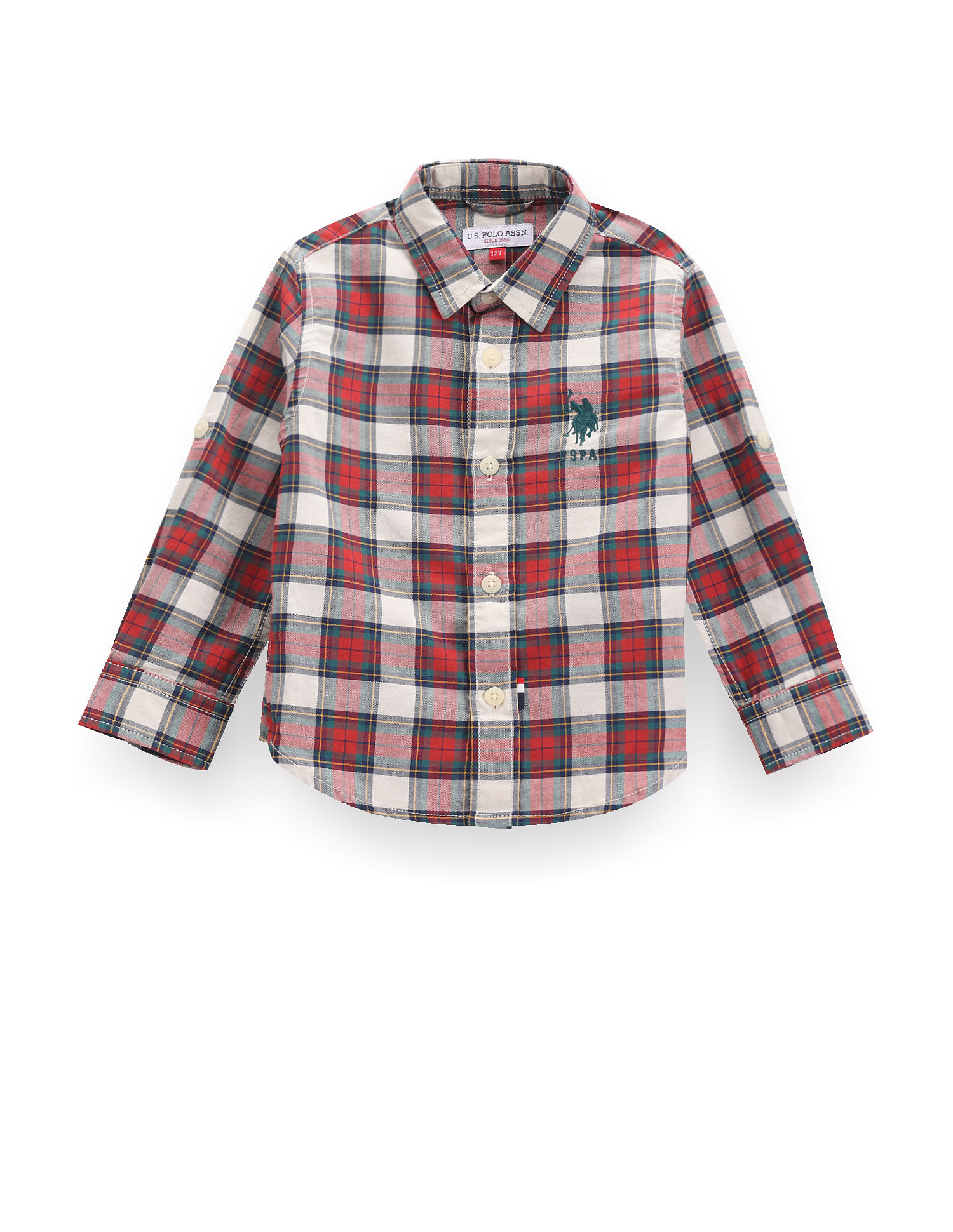 U.S. Polo Assn. Kids Boys Plaid Check Oxford Shirt
