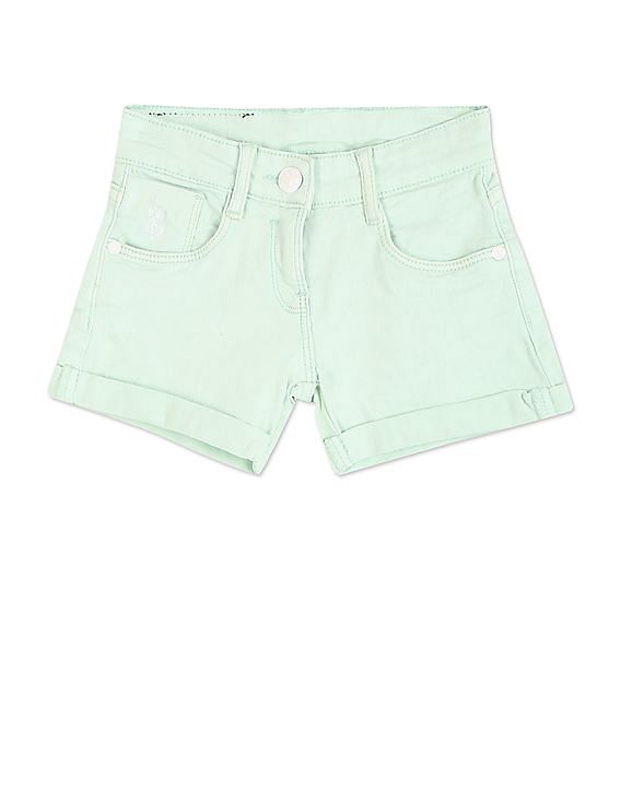 U.S. Polo Assn. Kids Mid Rise Solid Shorts
