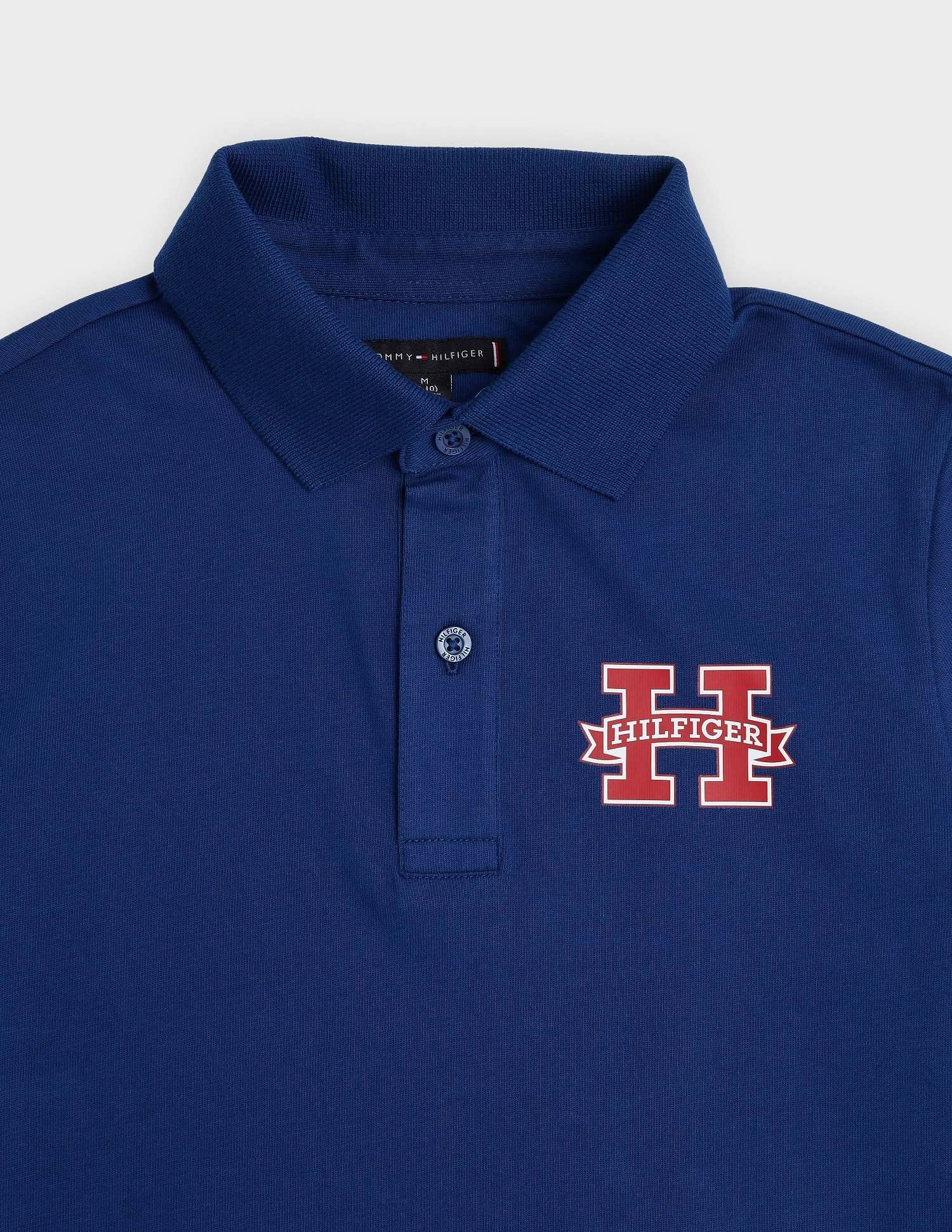 Tommy Hilfiger Kids Boys Logo Regular Fit Cotton Polo T-Shirt