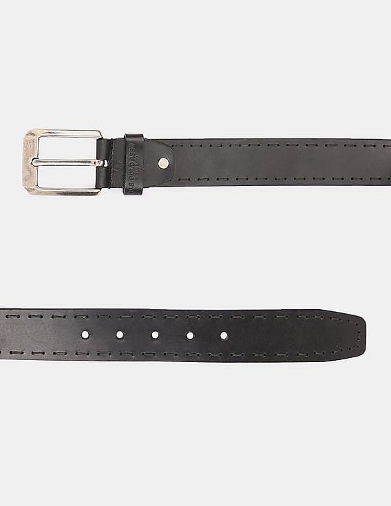 U.S. Polo Assn. Stitched Leather Belt