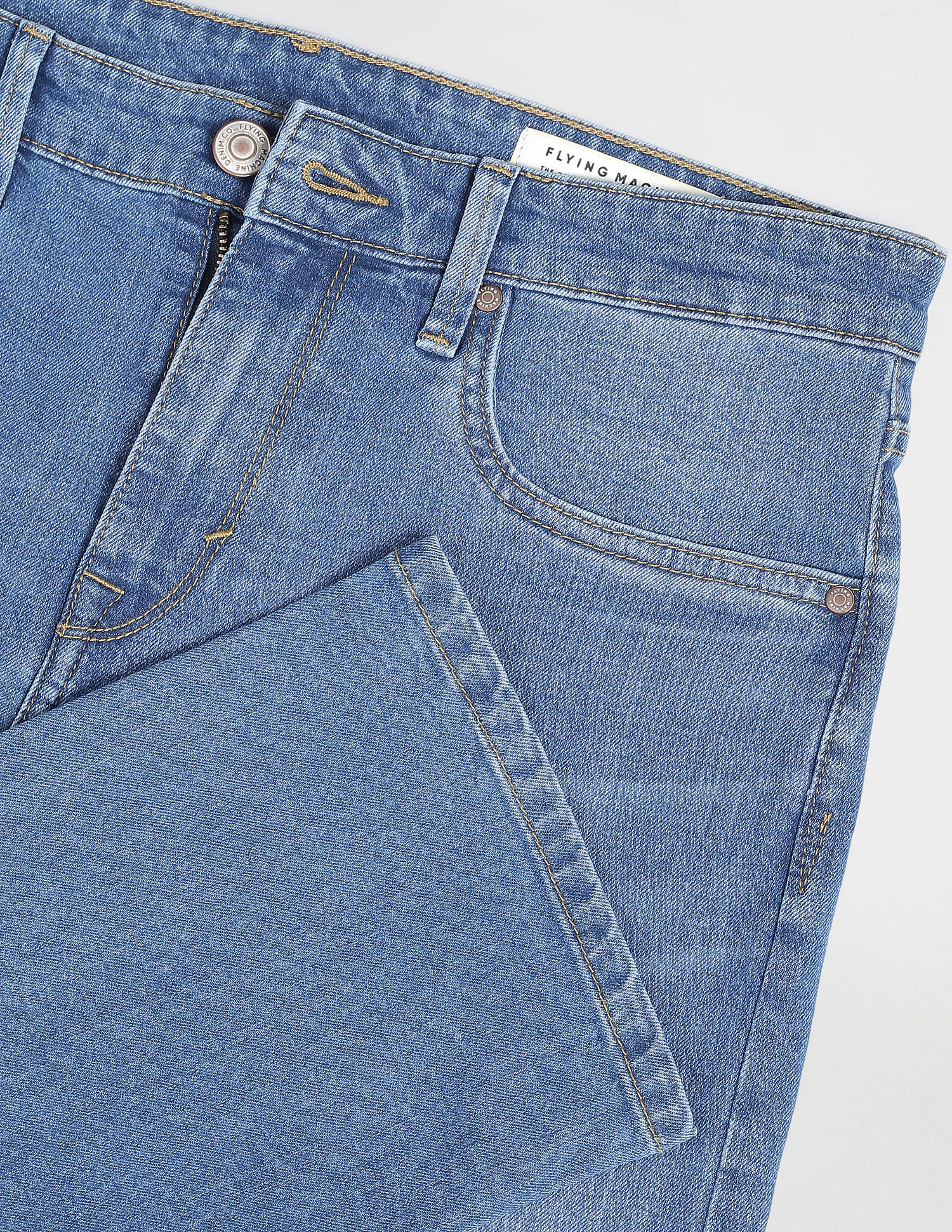 Flying Machine Relaxed Straight Fit Mid Rise Jeans