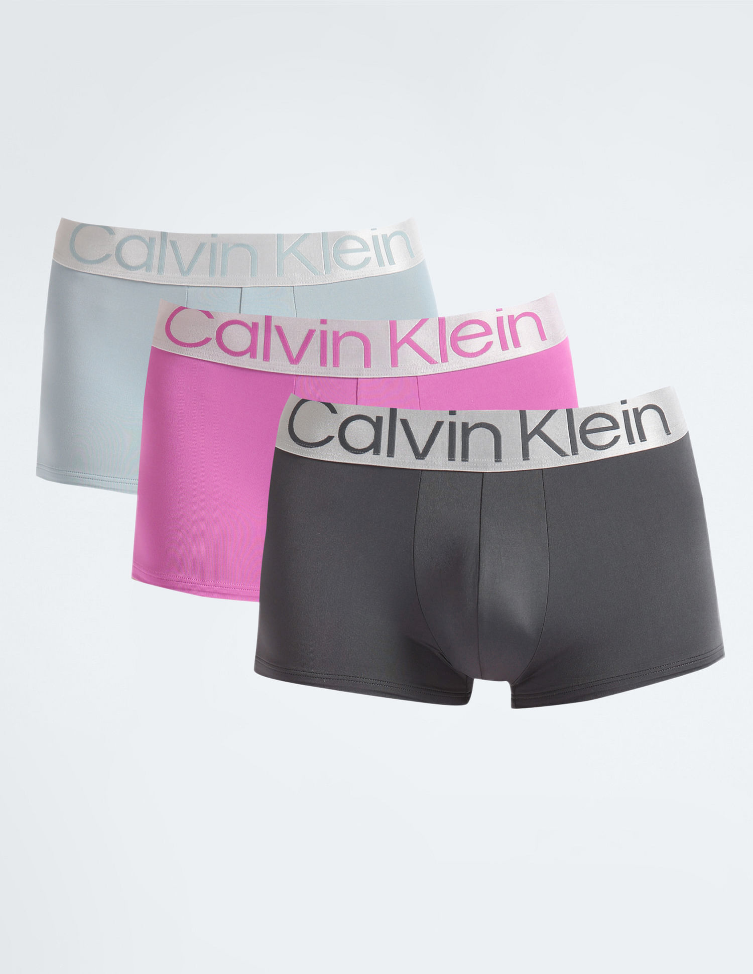 Calvin Klein Underwear Reprocessed Polyester Low Rise Trunks - Pack Of 3