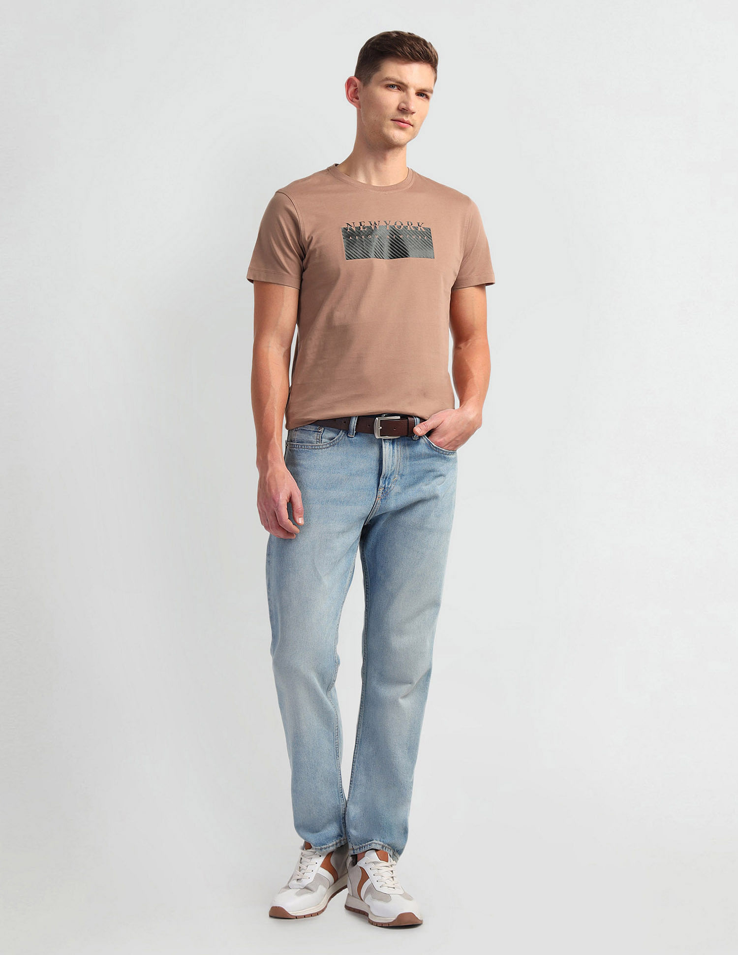 Arrow Newyork Crew Neck Brand Print T-Shirt