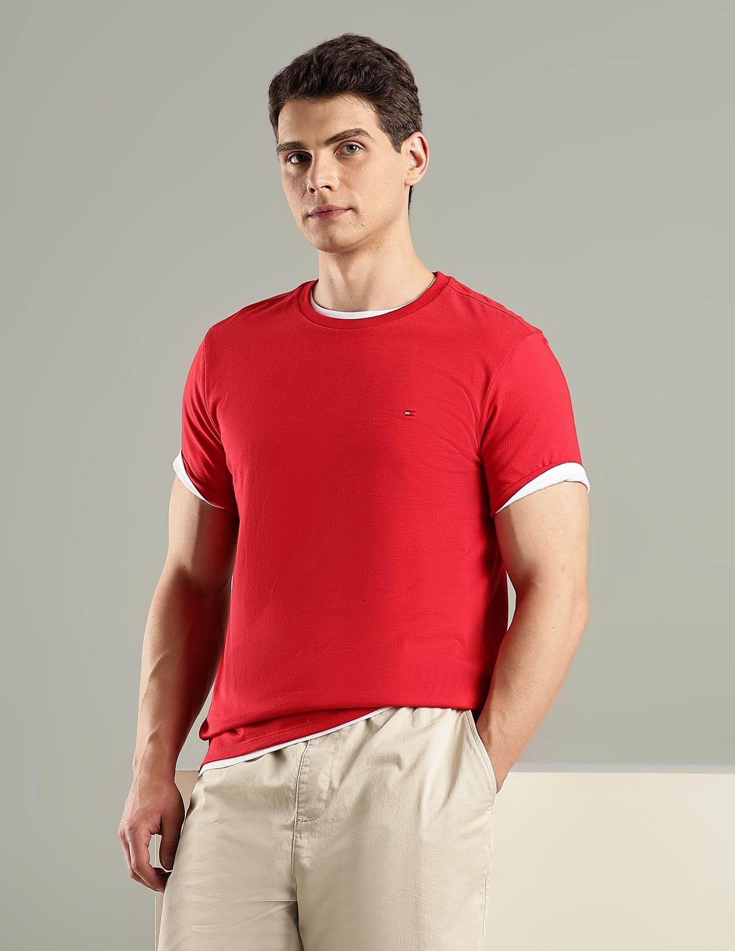 Tommy Hilfiger Solid Regular-Fit Cotton T-Shirt
