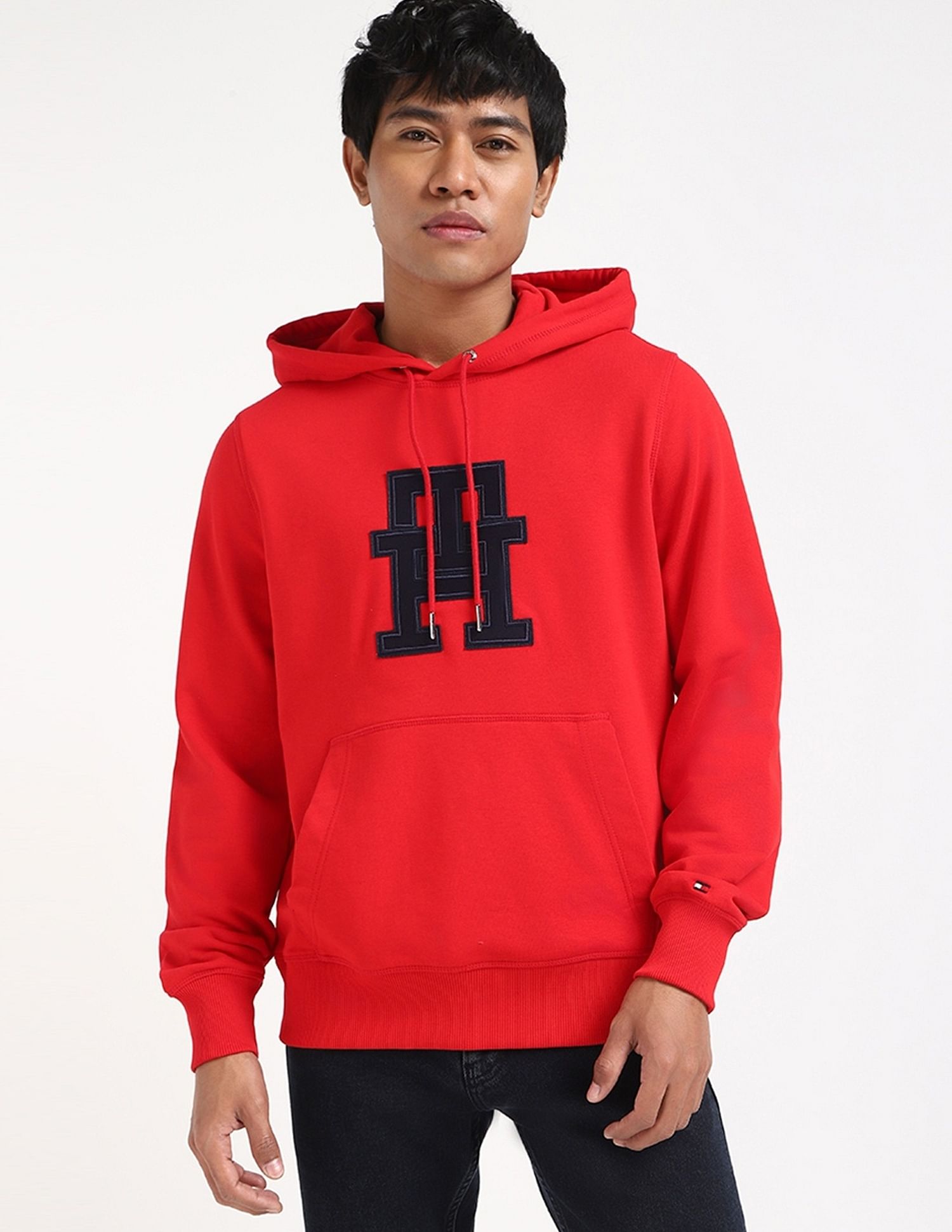 Tommy Hilfiger Embroidered Logo Regular-Fit Cotton Hooded Sweatshirt