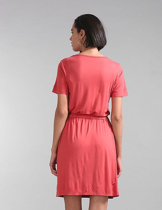 Buy GAP Women Orange Drawstring Waist Dress - NNNOW.com
