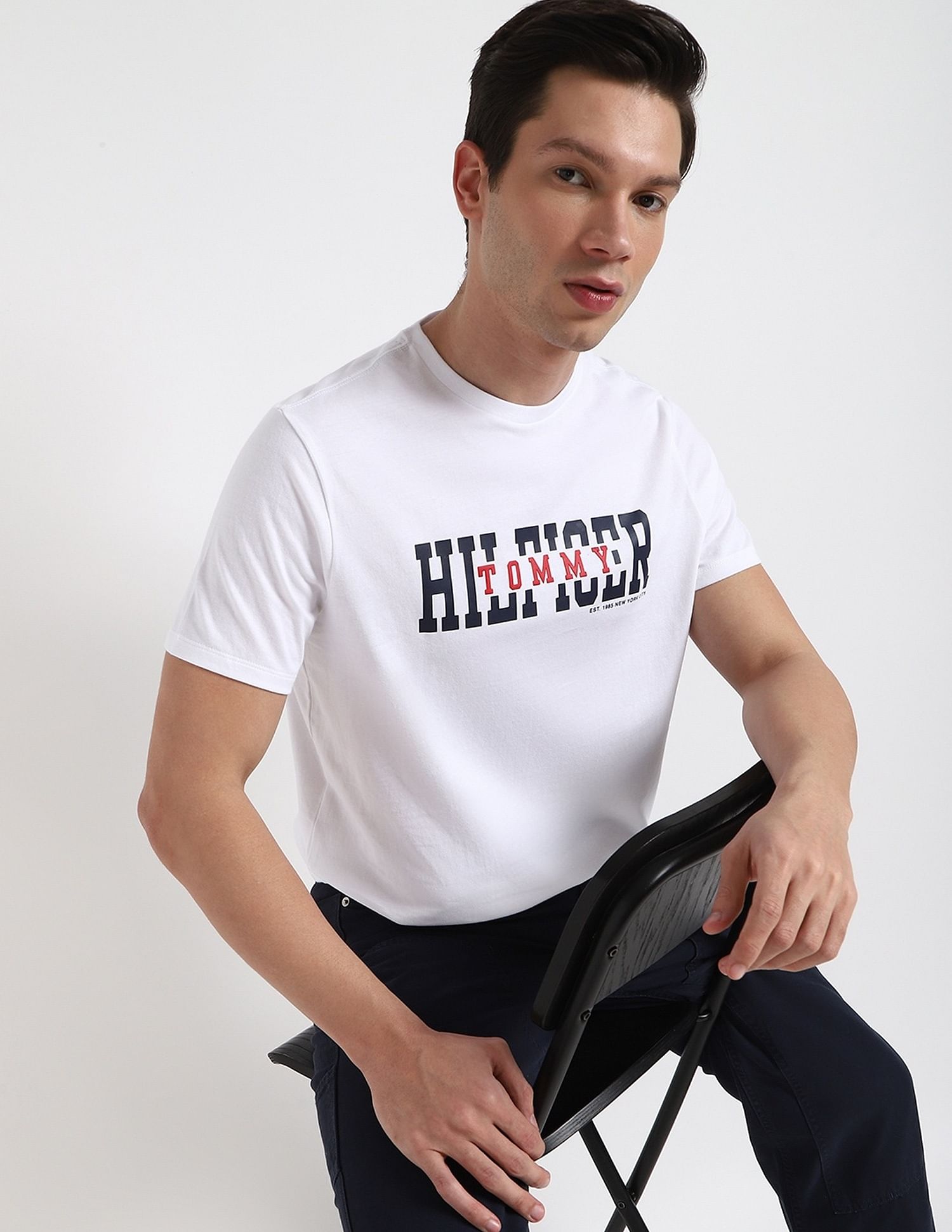 Tommy Hilfiger Logo Regular-Fit Cotton T-Shirt