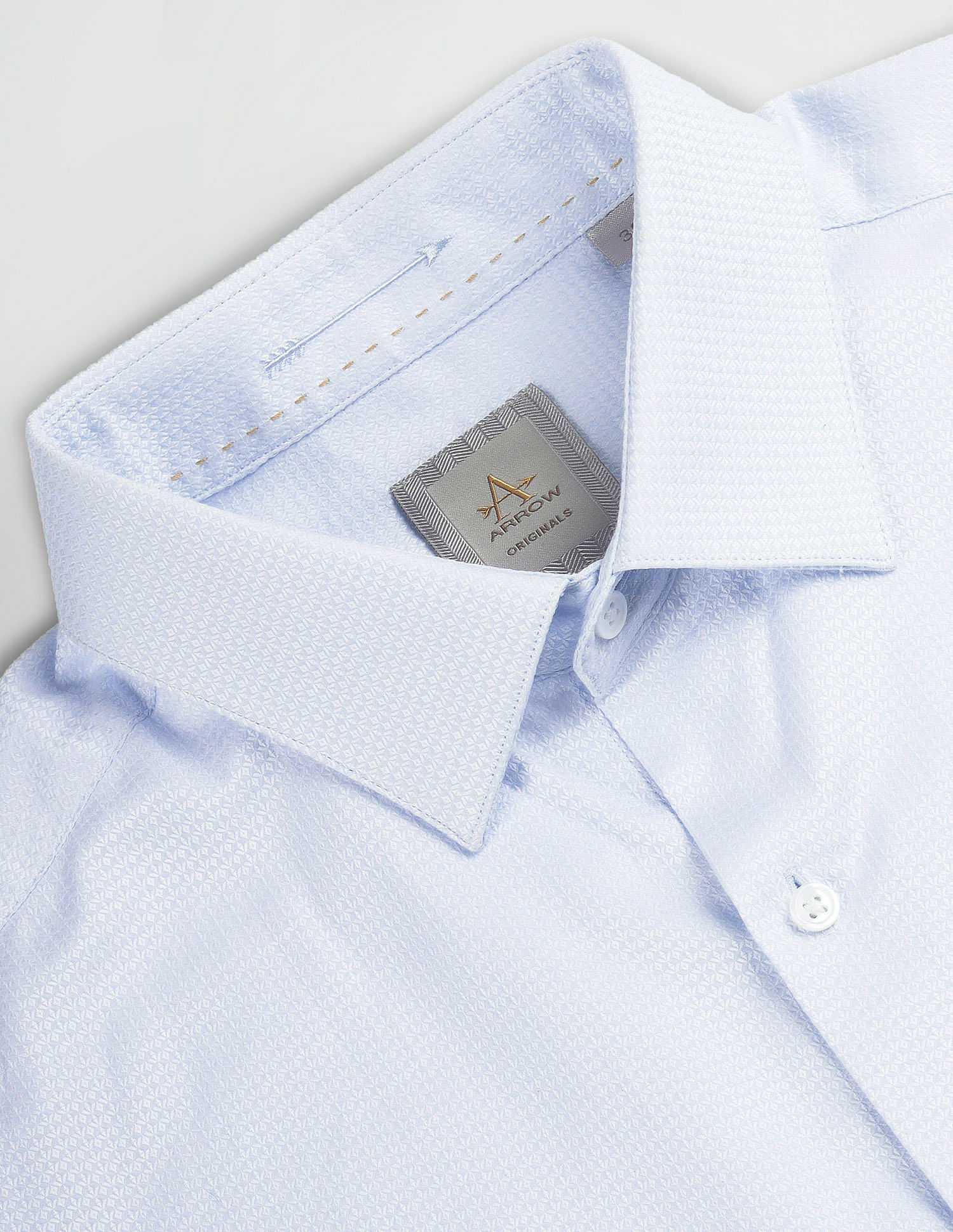 Arrow Patterned Weave Manhattan Slim Fit Shirt