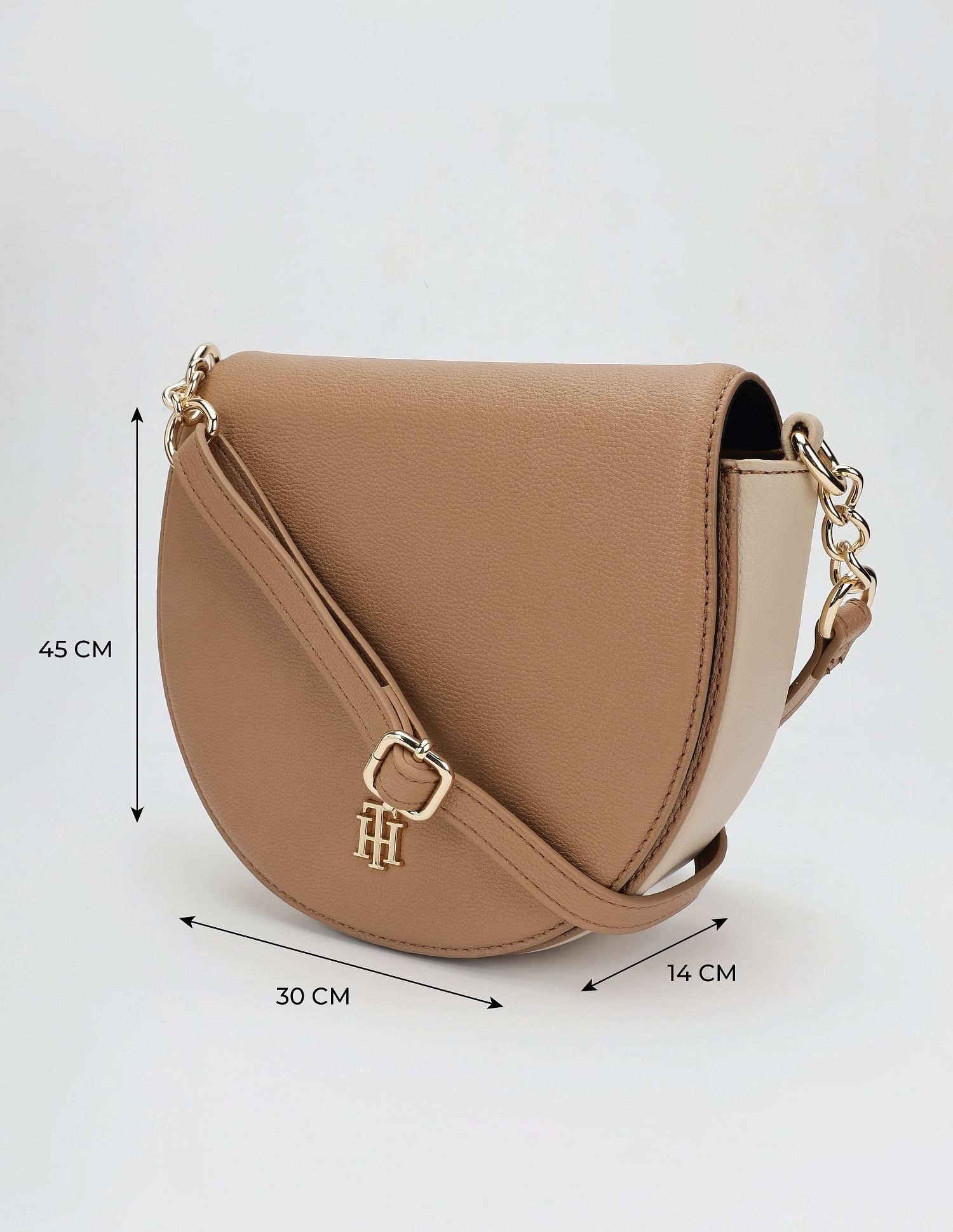 Tommy Hilfiger Colorblock Beige Pu Sling Bag