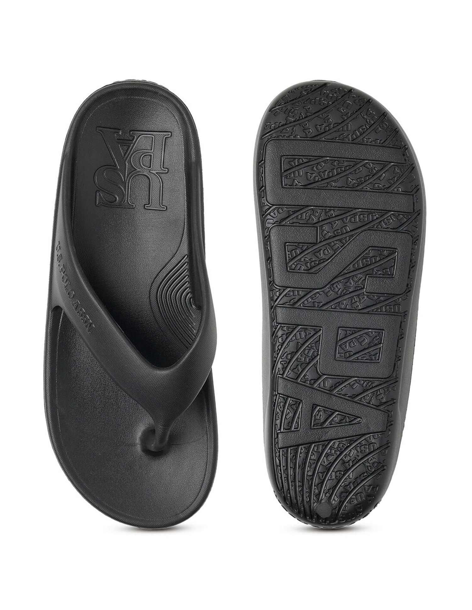 U.S. Polo Assn. Men Axel Black Foam Walk Flip Flop