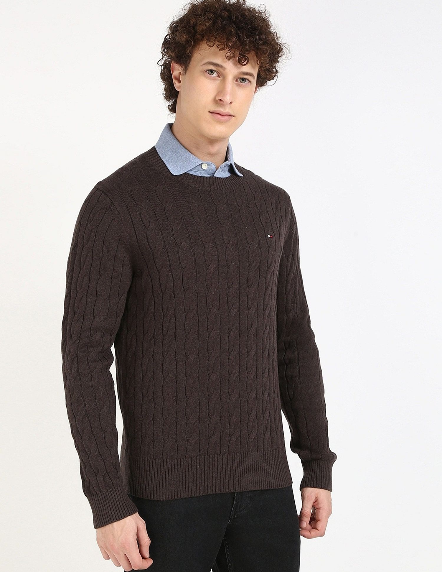 Tommy Hilfiger Cable-Knit Regular-Fit Cotton Sweater