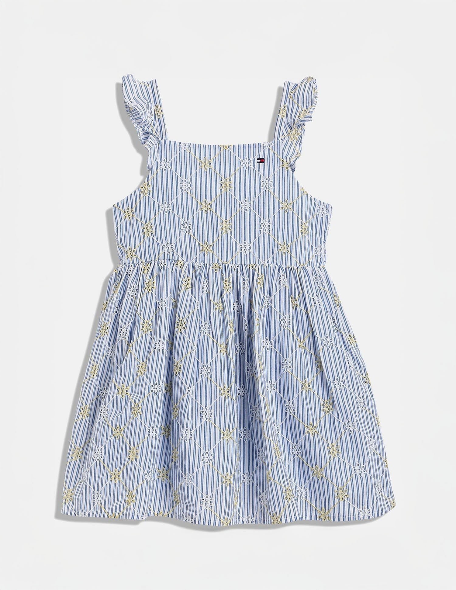 Tommy Hilfiger Kids Girls Striped Regular-Fit Cotton Dresses