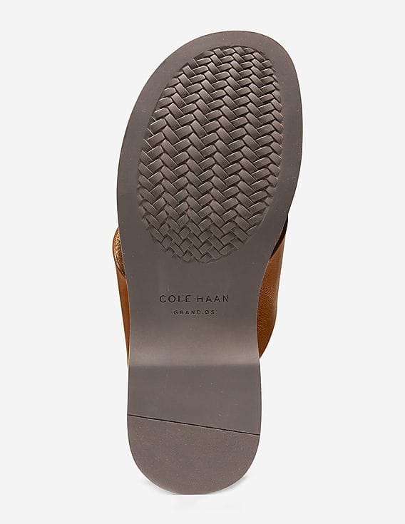 Buy Cole Haan Men Brown Cross Strap Leather Sandals - NNNOW.com display picture 3