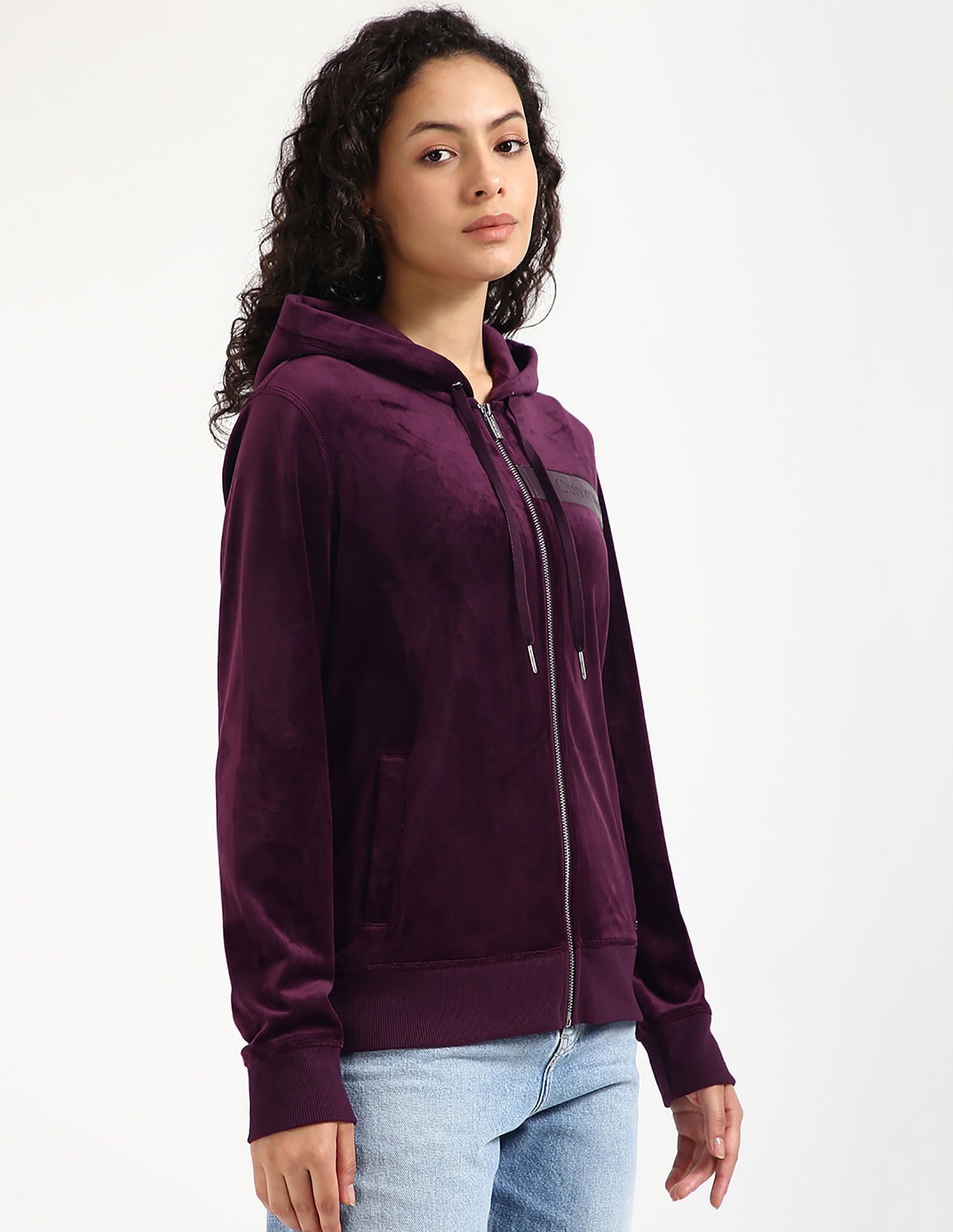 Calvin Klein Embossed Logo Patch Hood Sweatshirt