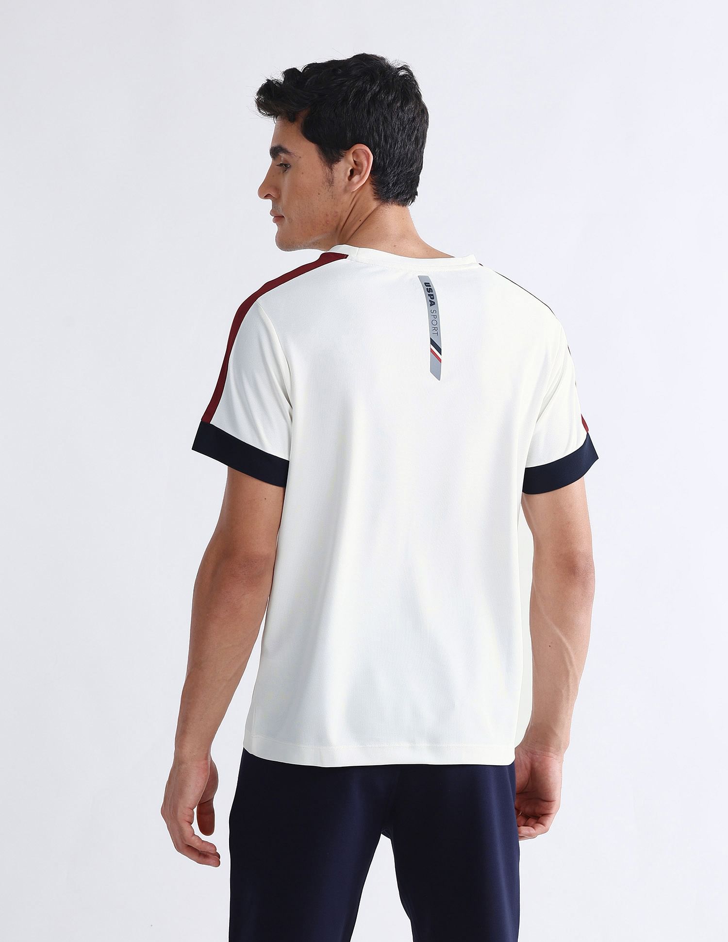 USPA Active Brand Embossed Slim Fit T-Shirt