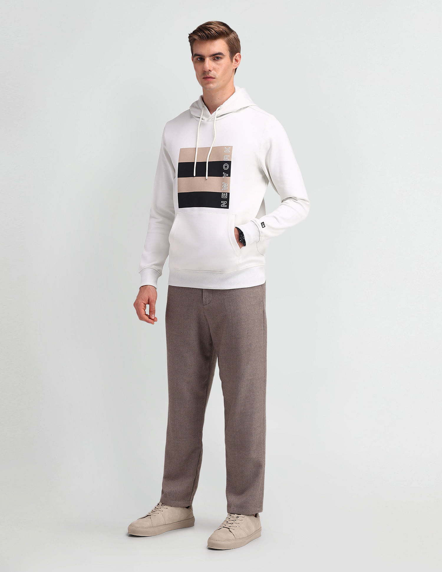 Arrow Sport Graphic Print Regular Fit Sweatshirt