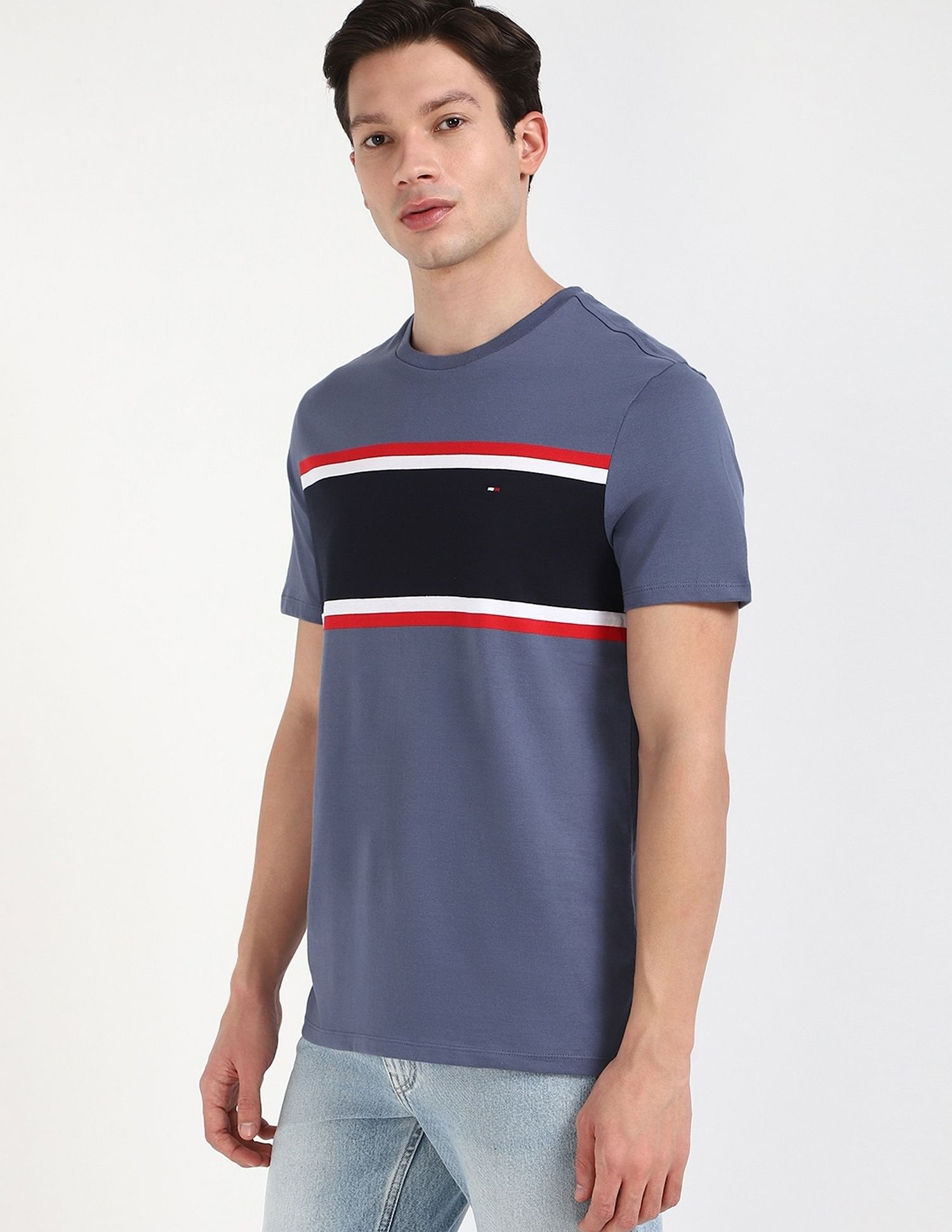 Tommy Hilfiger Striped Regular-Fit Cotton T-Shirt