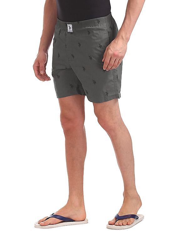 USPA Innerwear Signature Logo Pure Cotton I021 Boxers - Pack Of 1