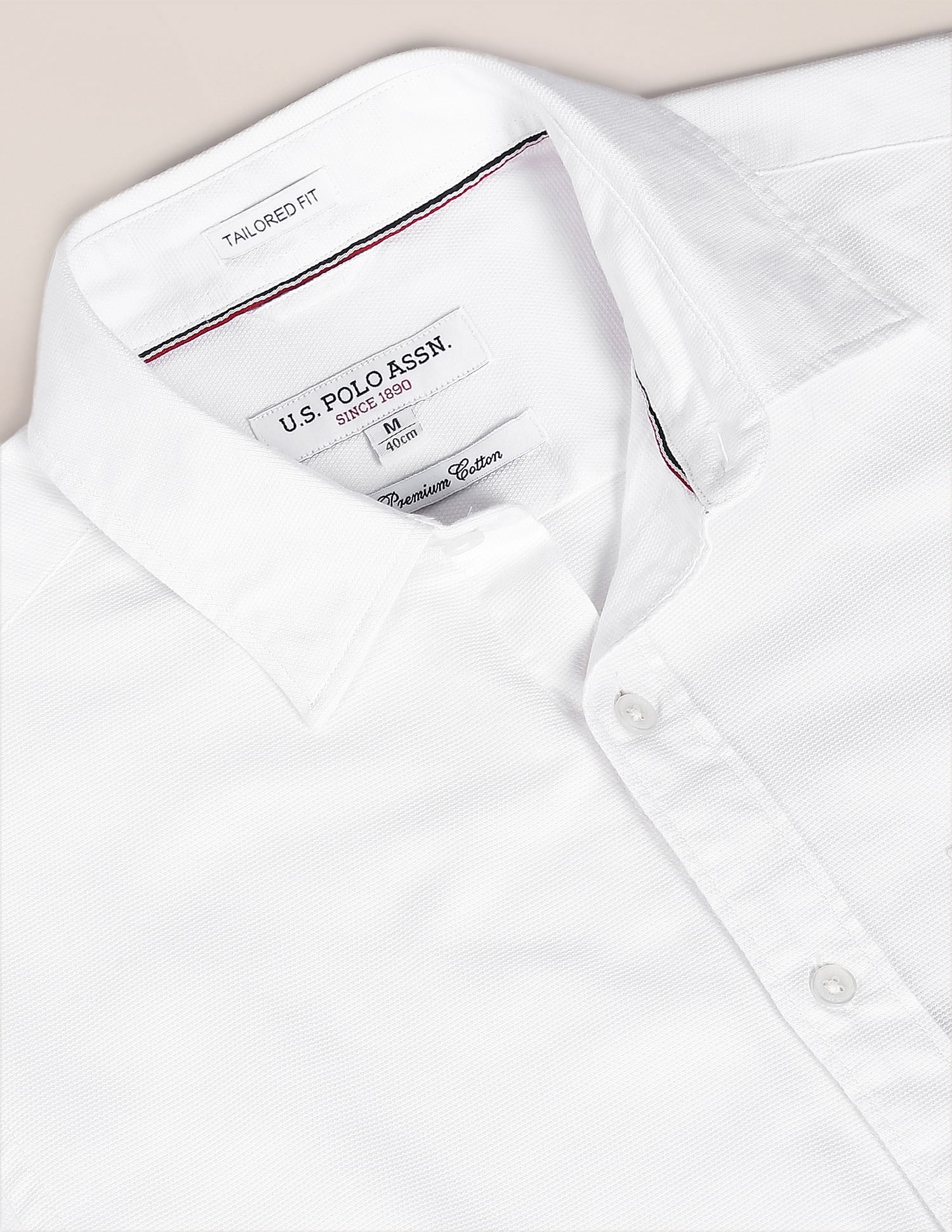 U.S. Polo Assn. Birdseye Dobby Textured Solid Shirt