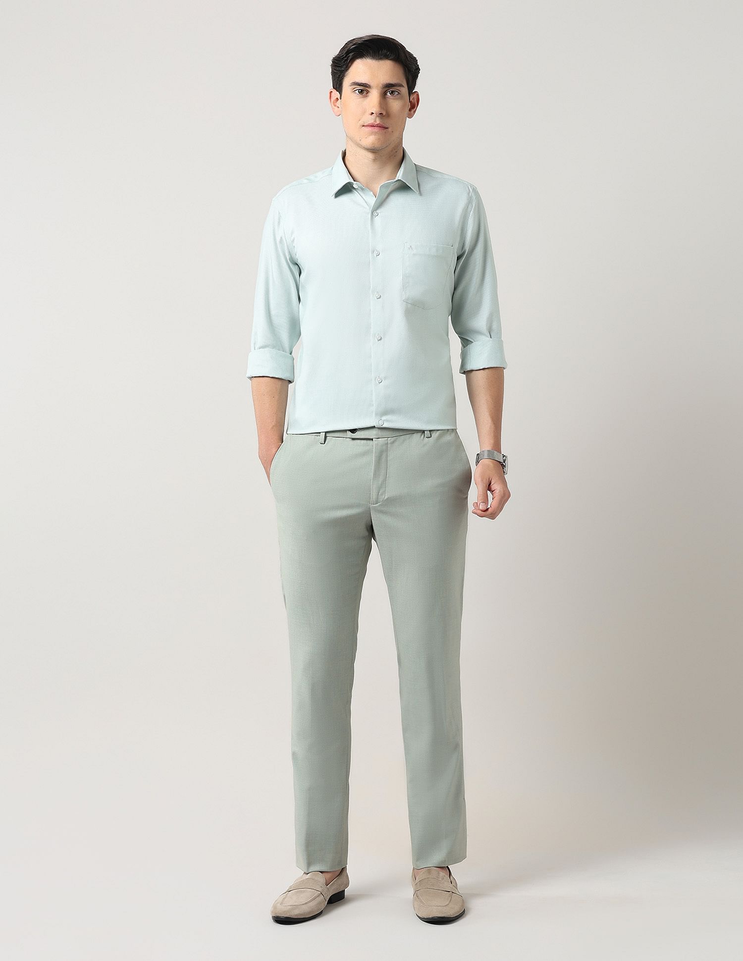 Arrow Liberty Classic Fit Textured Autopress Shirt
